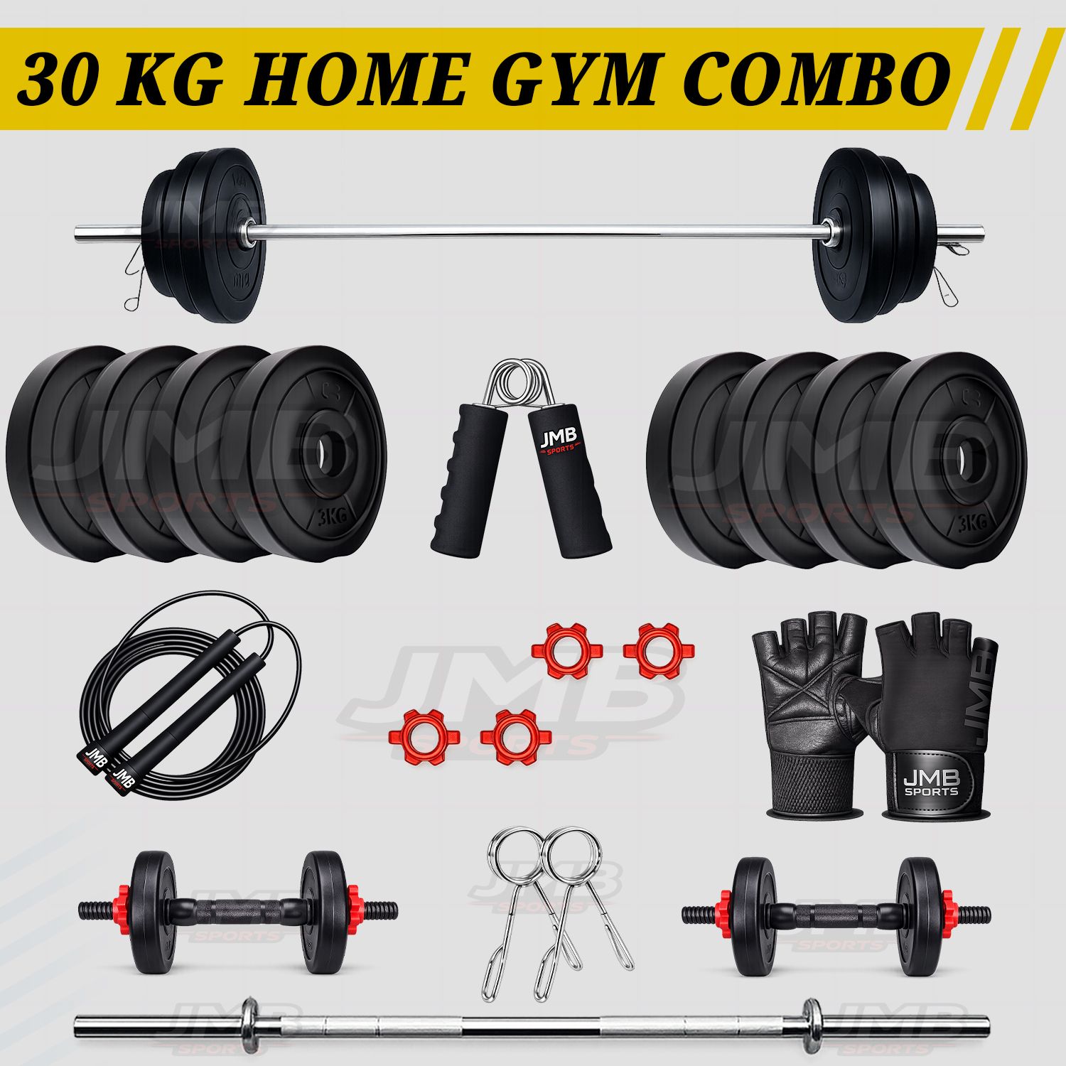 30KG Strength Training Fitness Kit Fitness Accessory Kit Kit-image-21