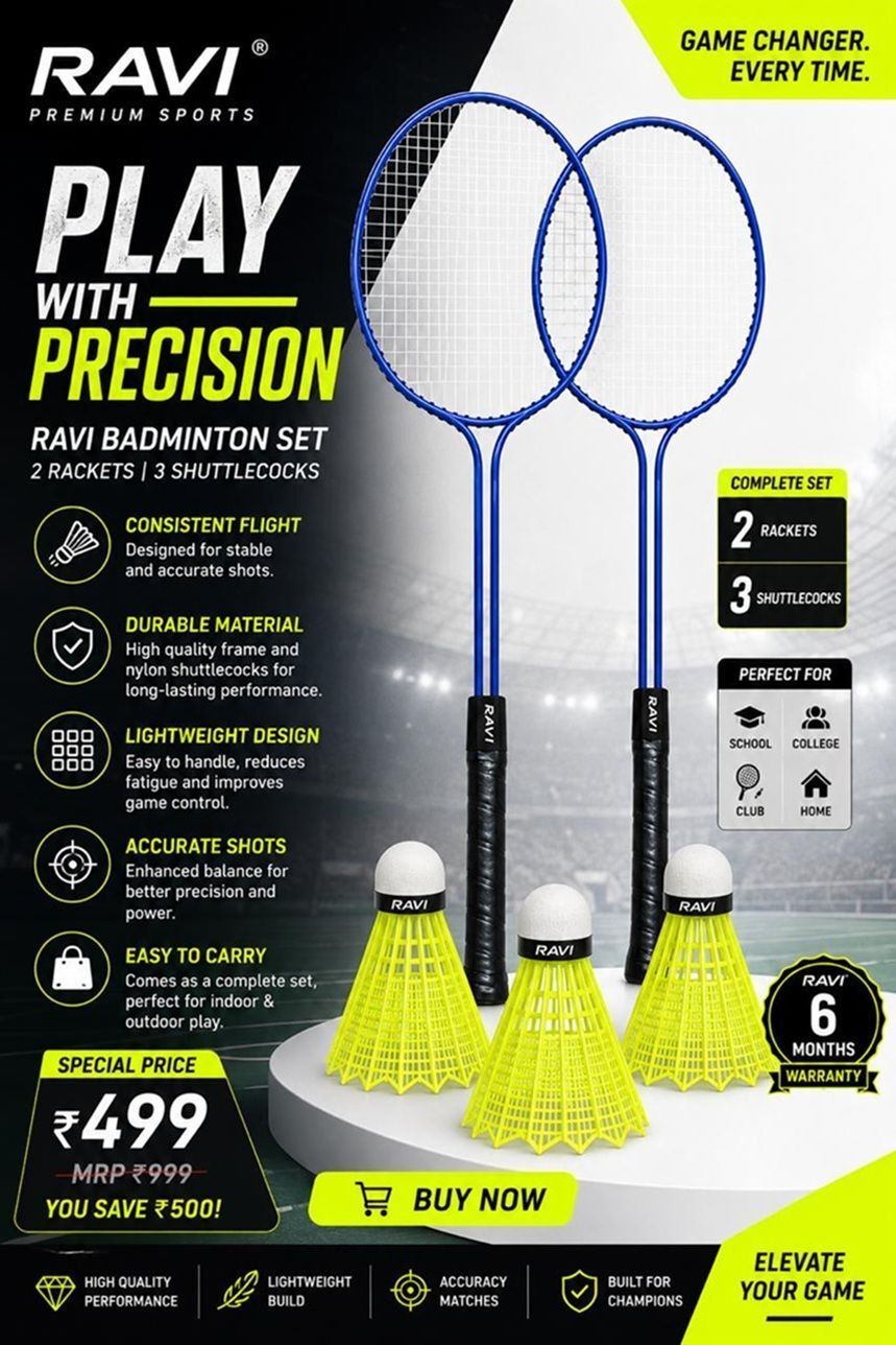 Racket and Shuttle58 Badminton Kit-image-44