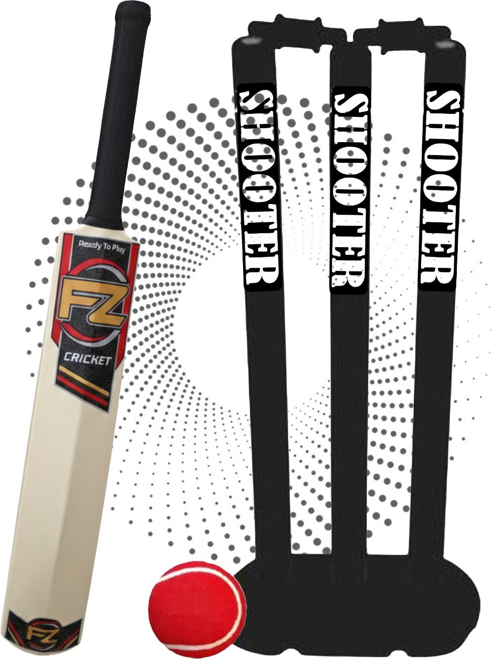 Kids Hard Plastic Cricket Set 5-8 Years Bat Size-3 Wickets 24'' Tenniball-1 Cricket Kit