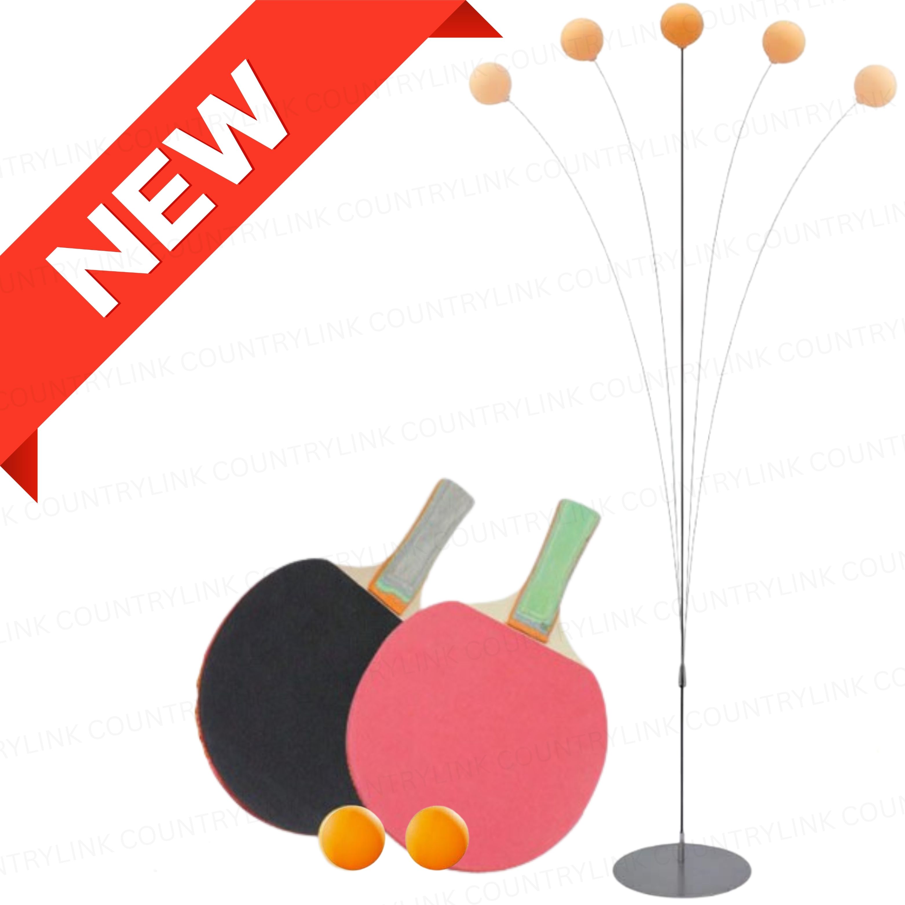 countrylink Indoor Ping Pong Practice Set with Flexible Rod and Auto Return Training Balls Table Tennis Kit-picture-26
