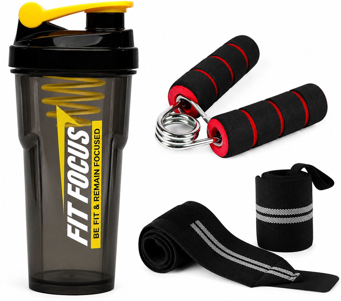 cool indians Gym Shaker with Wrist Band & Hand Gripper for Gym|Protein shaker|wrist support Fitness Accessory Kit Kit-picture-4