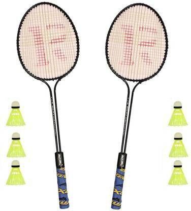 ravisport polo super double shaft racket 2 pcs with 6 nylon shuttlecock Badminton Kit-picture-26
