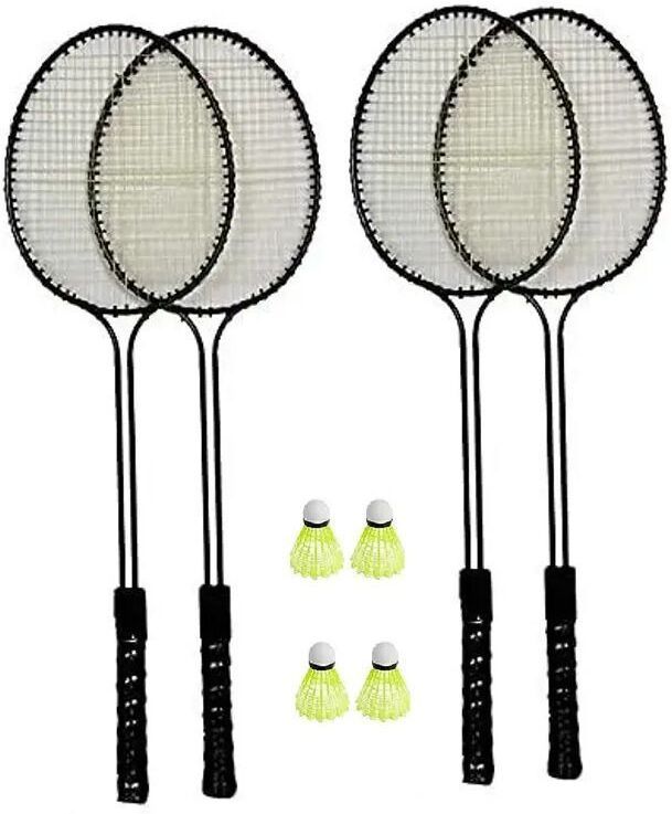trock 4 PC Double Shaft Racket With 4 Nylon shuttle Badminton Kit-picture-16