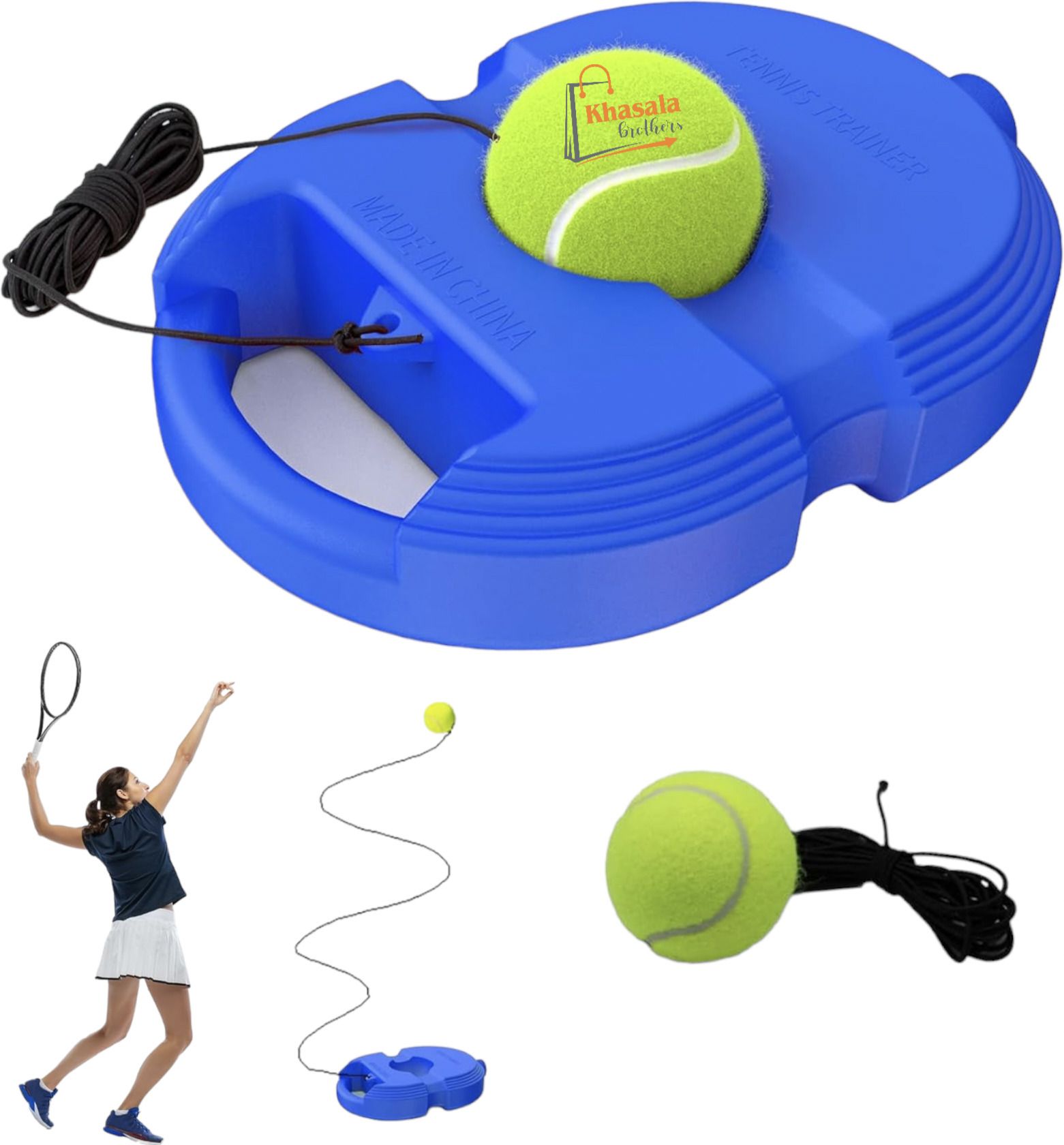 Tennis Trainer Rebound Ball Set,Tennis Balls Solo Tennis Training Equipment Tennis Kit
