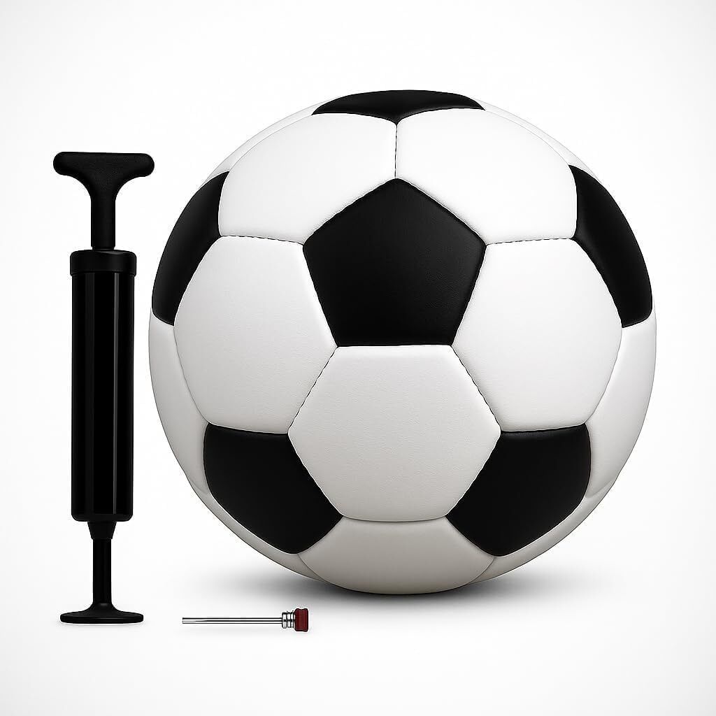 svm Black & White Rugby Sheet No. 5 Football with Pump and Pin Football Kit-picture-5