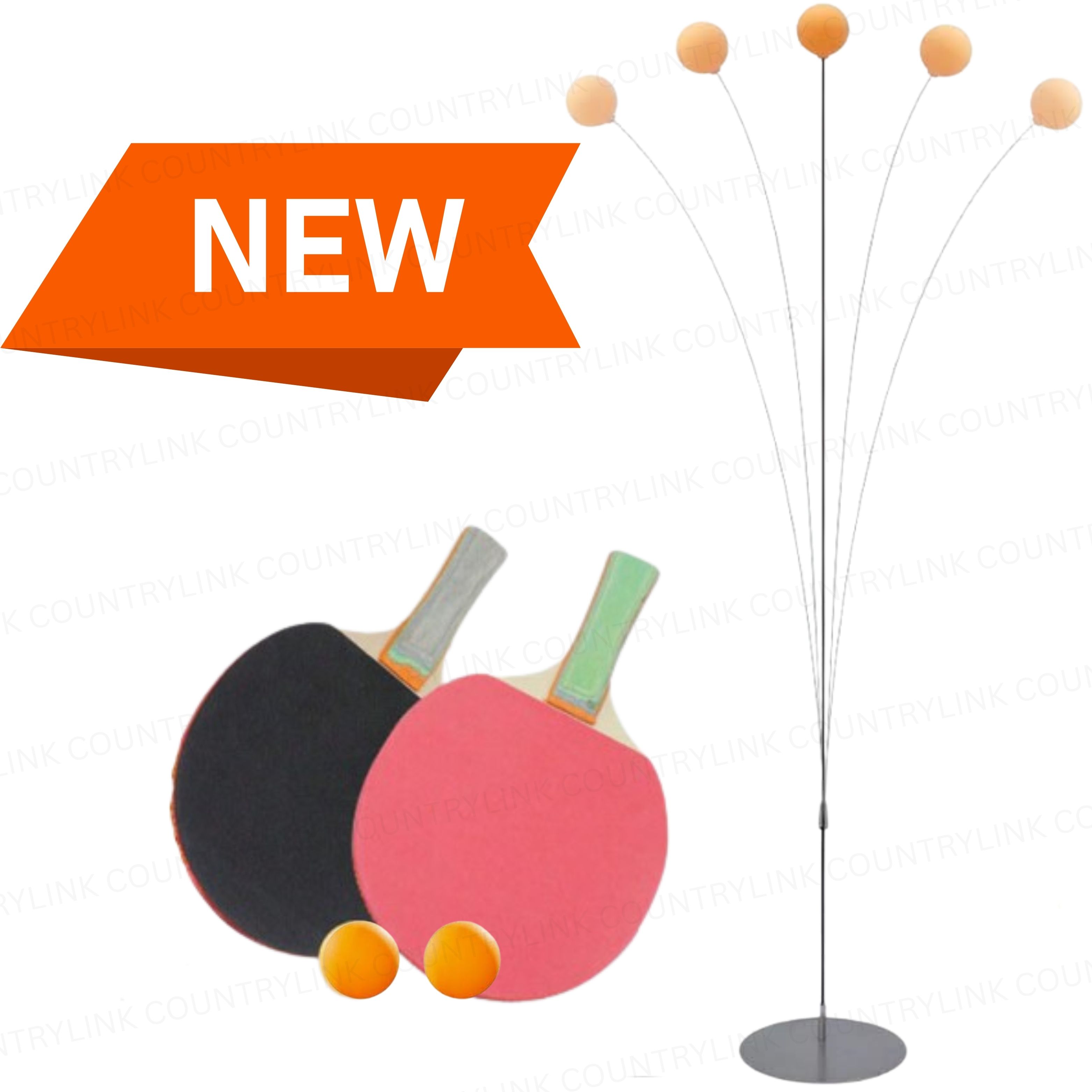 countrylink Table Tennis Trainer Kit with Elastic Shaft and Auto Return Practice Balls Table Tennis Kit-picture-17
