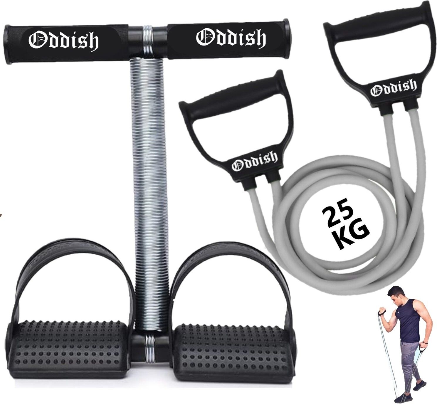 SINGLE SPRING Tummy Trimmer 12 inch with Resistance Toning Tube for Abdominal Fitness Accessory Kit Kit-image-12