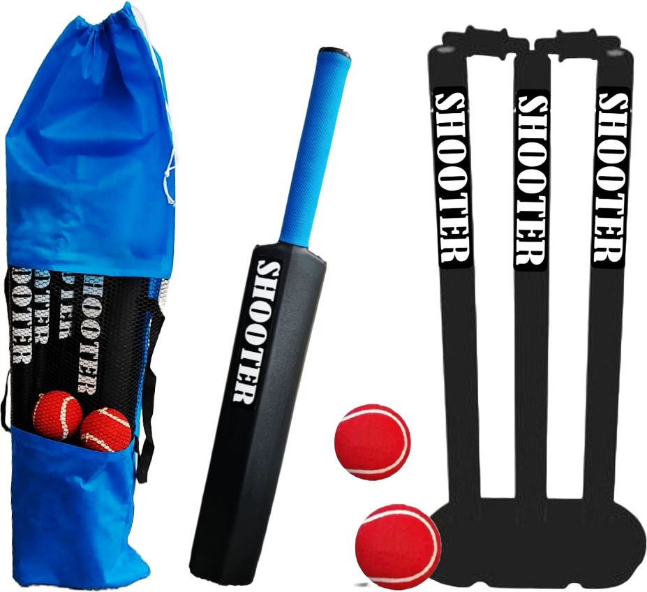 SHOOTER Hard Plastic Cricket Combo Pack For 5-8 Years Kids Cricket Kit