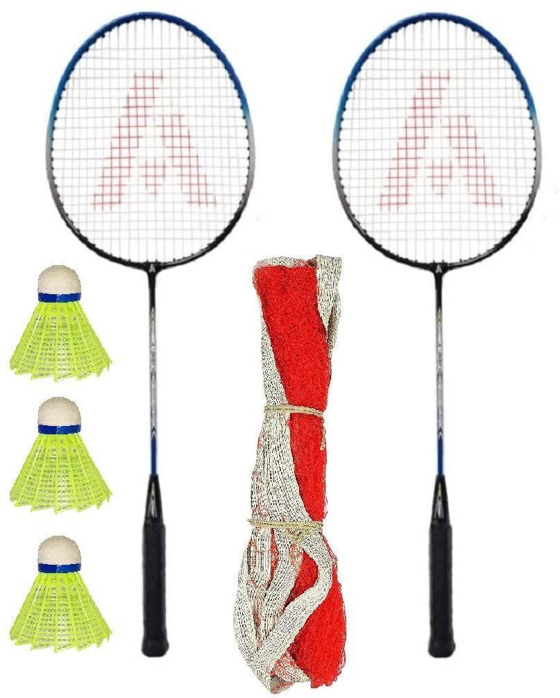 ravisport Strong Badminton Racquet 2 pcs with Plastic 3Shuttlecock 1 Badminton net Badminton Kit-picture-12