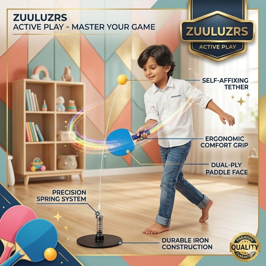 zuuluzrs Rebound Table Tennis Trainer Kit Set - Ping Pong Table Tennis Table Tennis Kit-picture-5