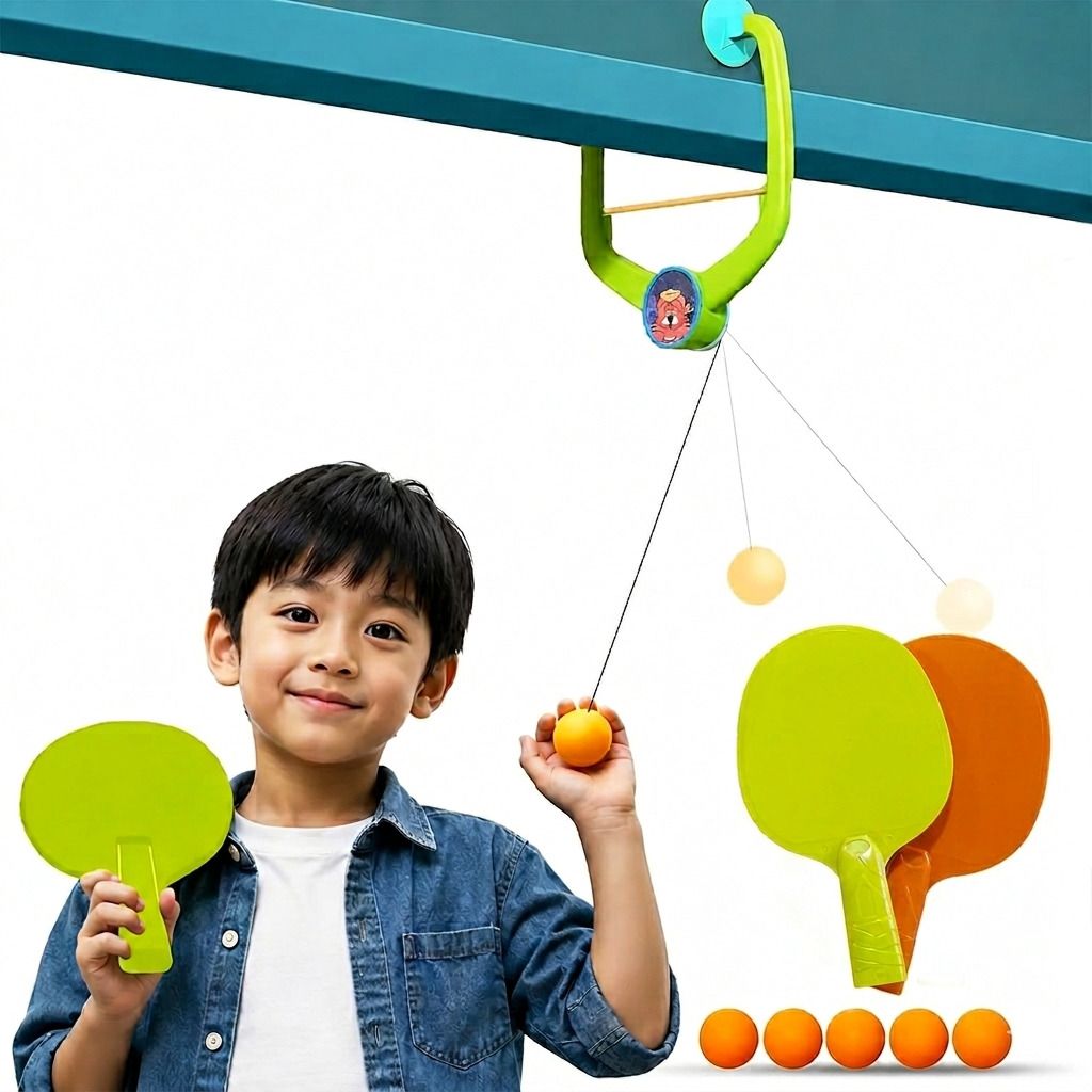 cookvita Hanging Ping Pong Trainer Toy Tennis Kit-picture-14