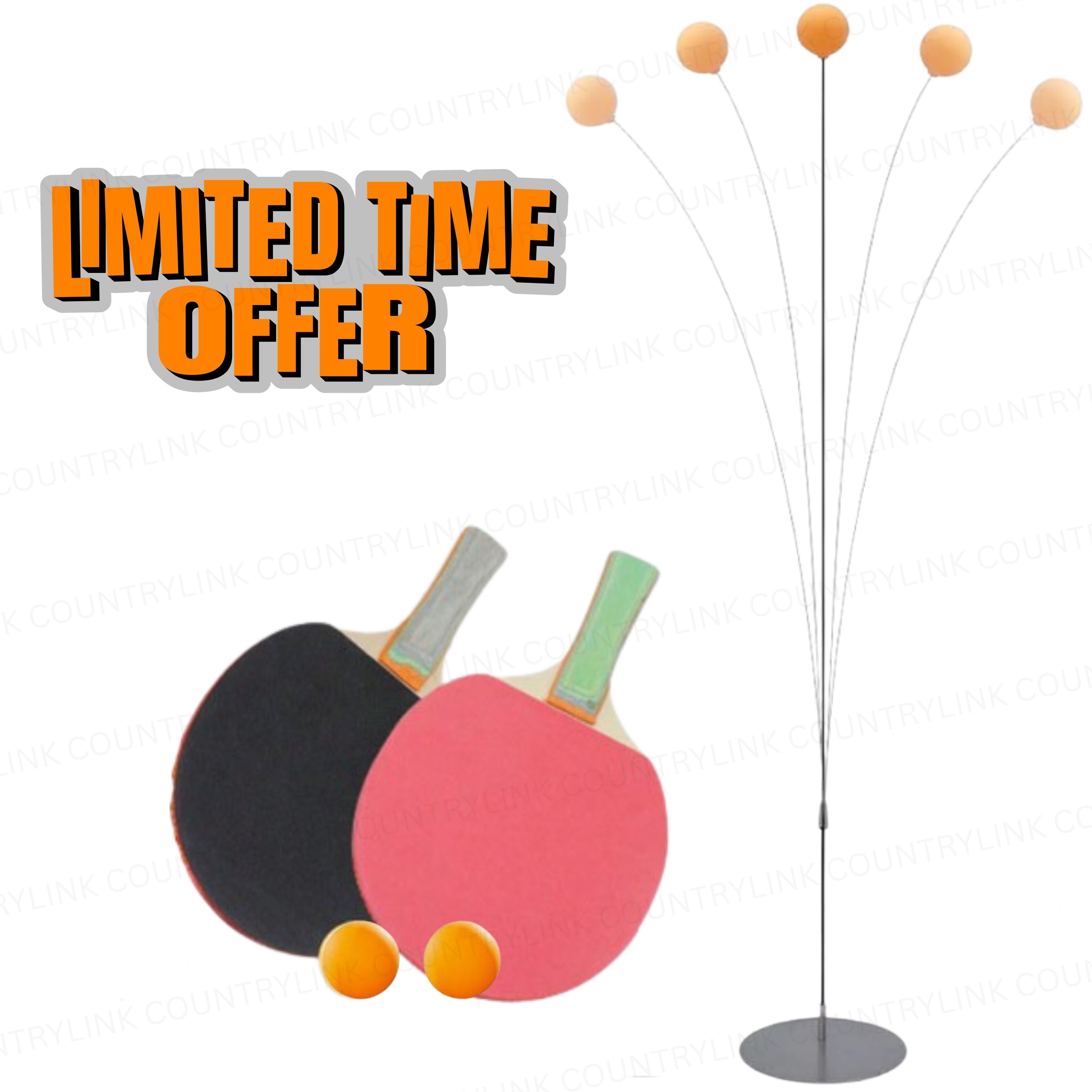 countrylink Smart Table Tennis Practice Kit with Elastic Rod and Self Training Ball System Table Tennis Kit-picture-3