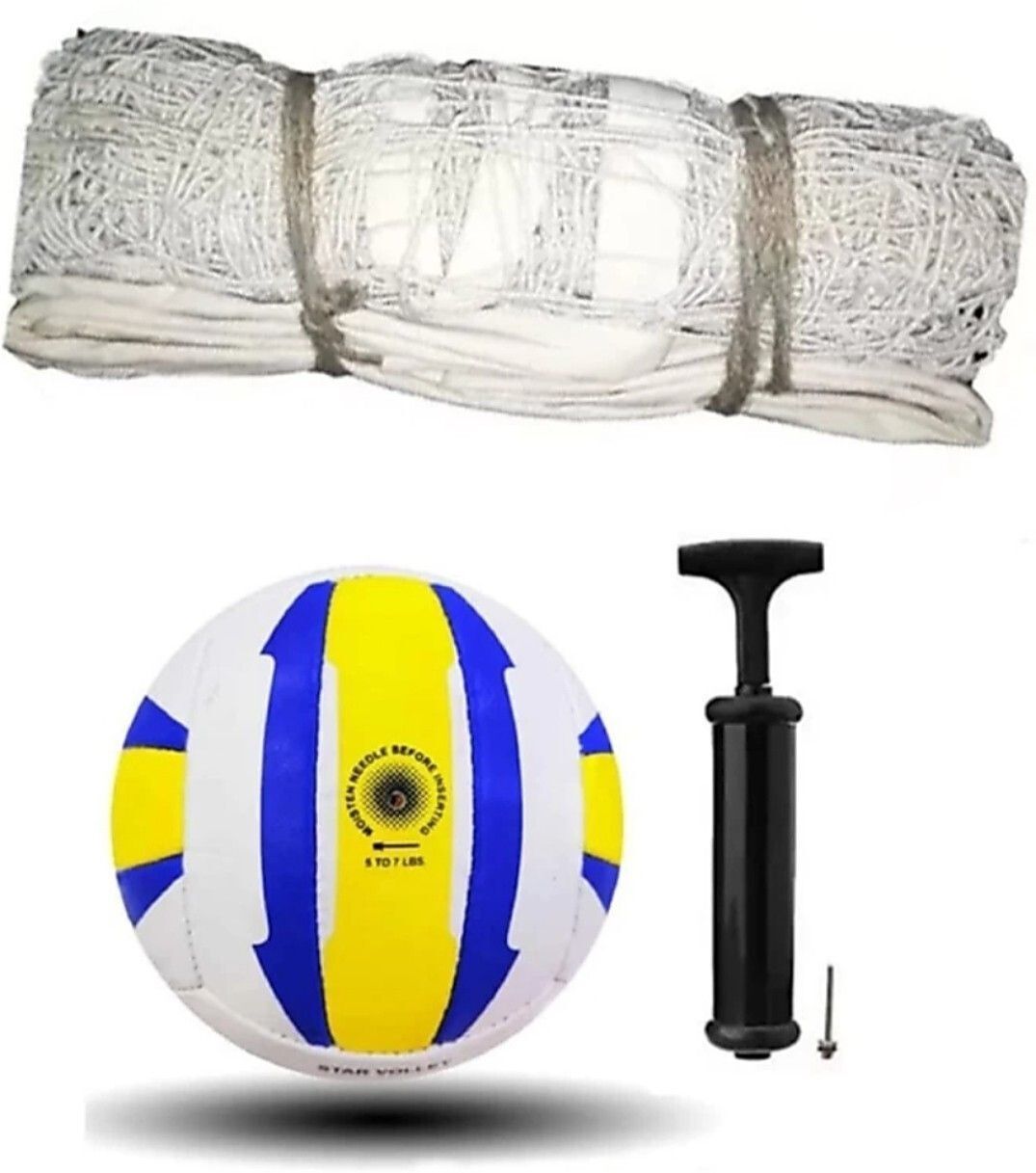 GOOD QUALITY SUPERB VOLLEYBALL WITH COTTON NET 100 VOLLEYBALL COMBO KIT Volleyball Kit-image-28
