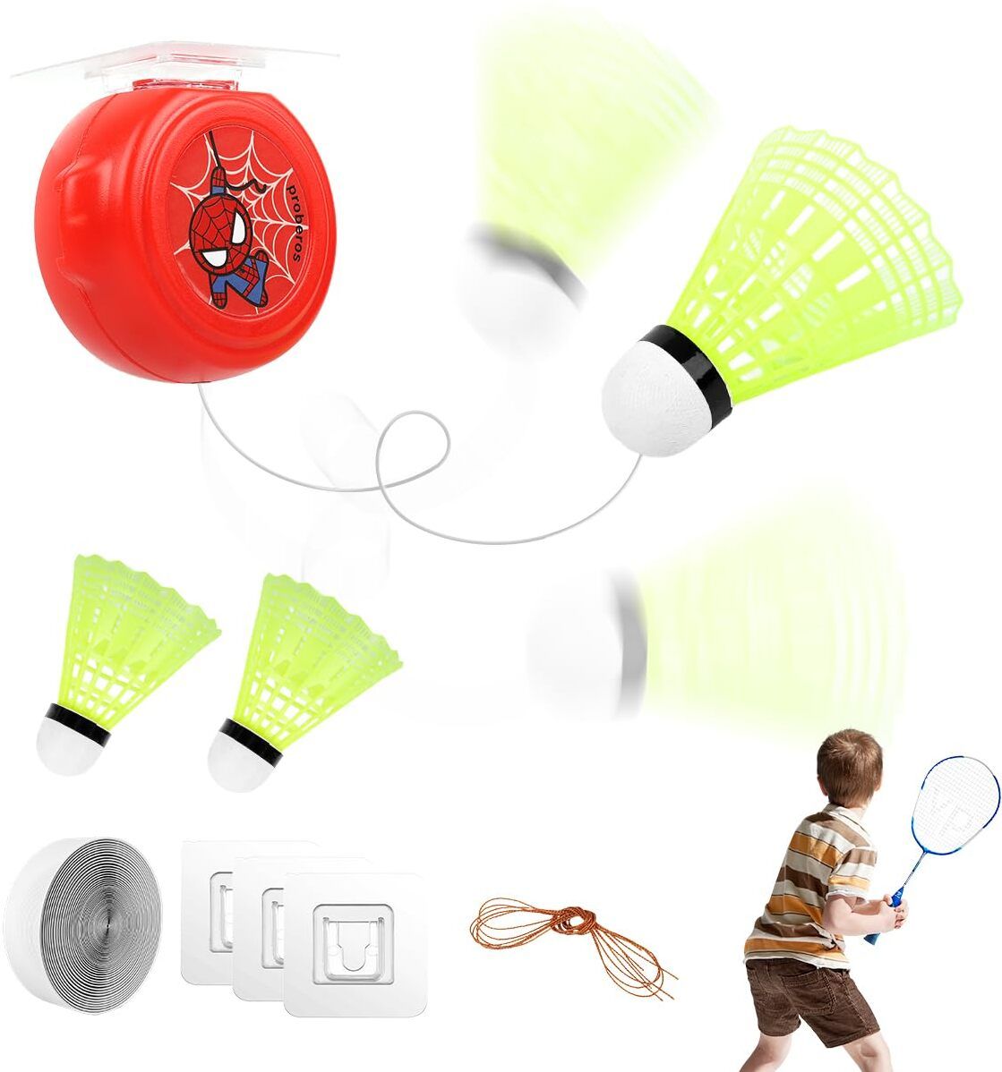 play hard Badminton Training Device for Solo Practice with Shuttlecocks and Strings Badminton Kit-picture-21