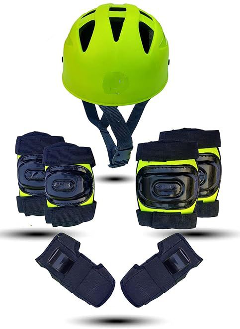 Multi sports skating Kit green cycling protective Set 7 in 1 medium skating kit Cycling Kit-image-35