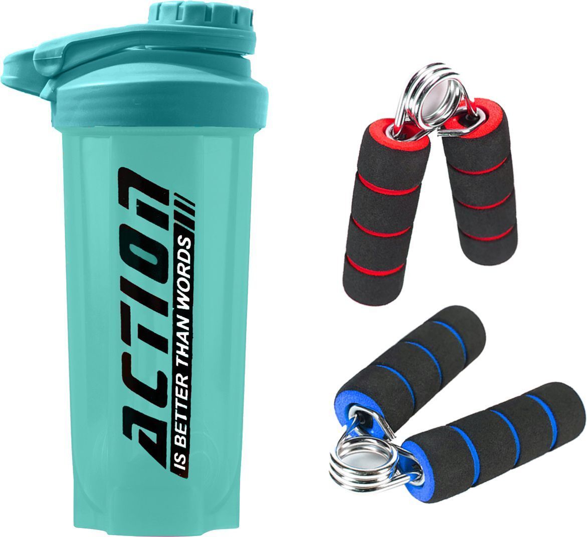 COMBO OF 700ML Shaker Bottle for Protein Shake & Foam Handle Hand Exerciser Grip Fitness Accessory Kit Kit-image-44