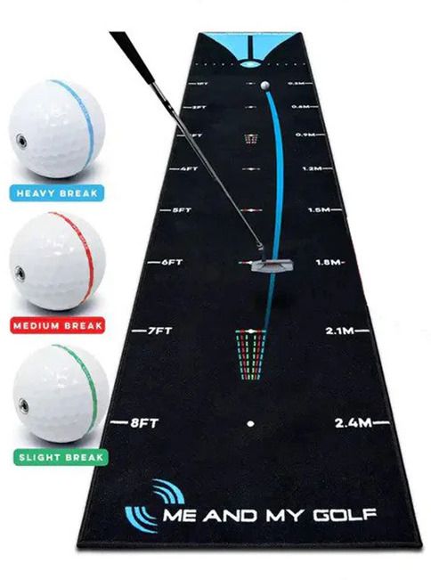 Indoor Golf Putting Portable Mat 11ft – Long, Foldable, Convenient Practice Aid Golf Kit