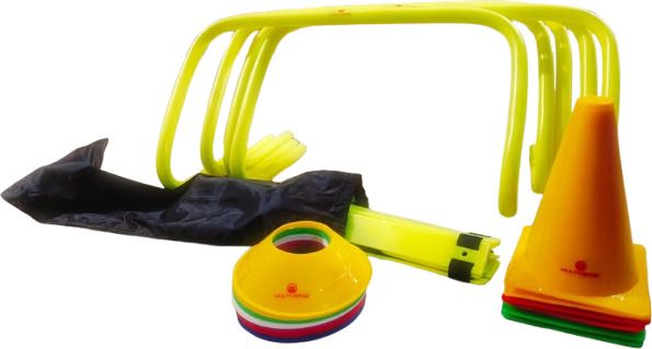 Agility Training Kit Set of 24 | Ladder, Hurdles, Cones & Markers Fitness Accessory Kit Kit-image-48
