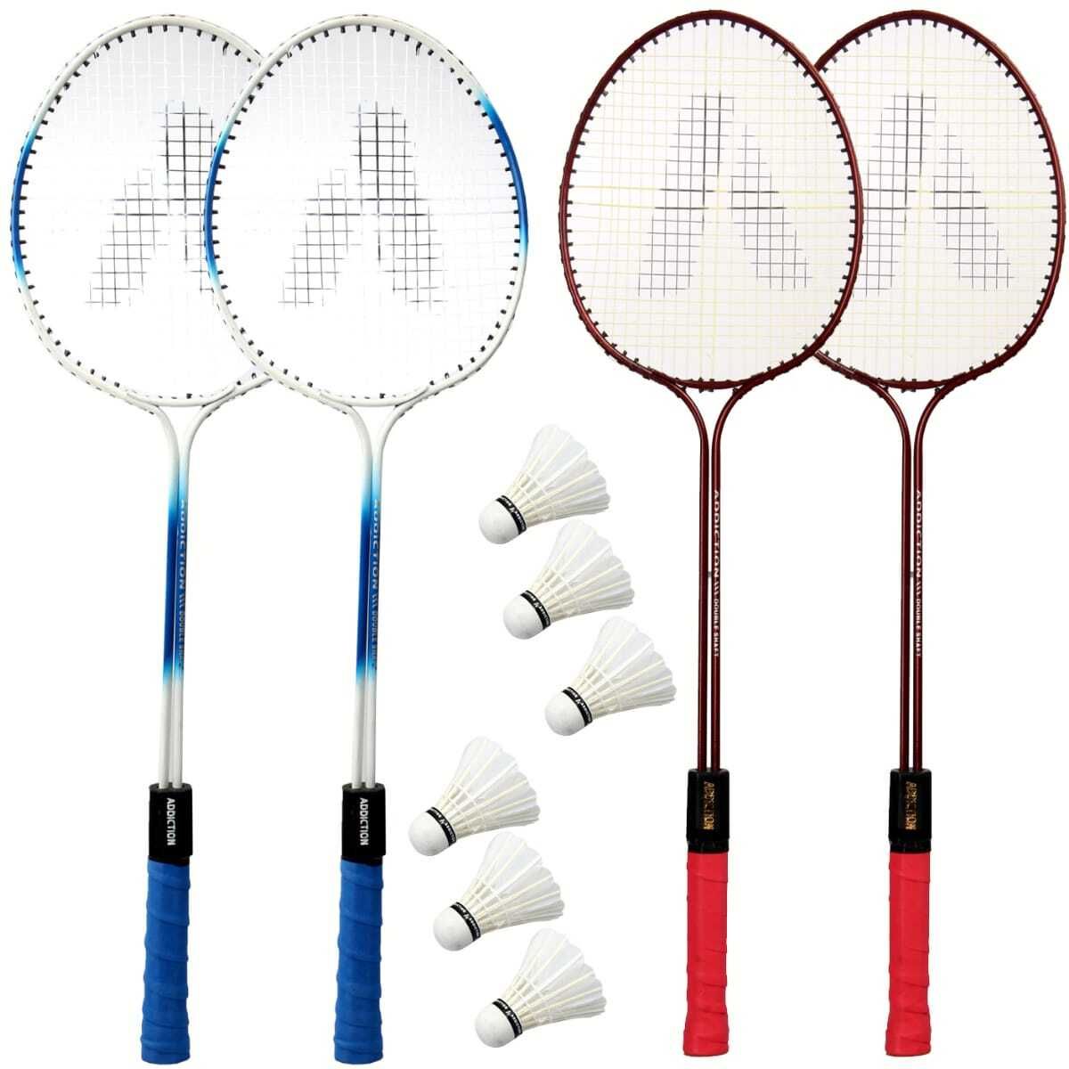 saipro Double Shaft Badminton Racket Combo Kit Set Of 4 Racquet With 6 Pcs Shuttlecock Badminton Kit-picture-27