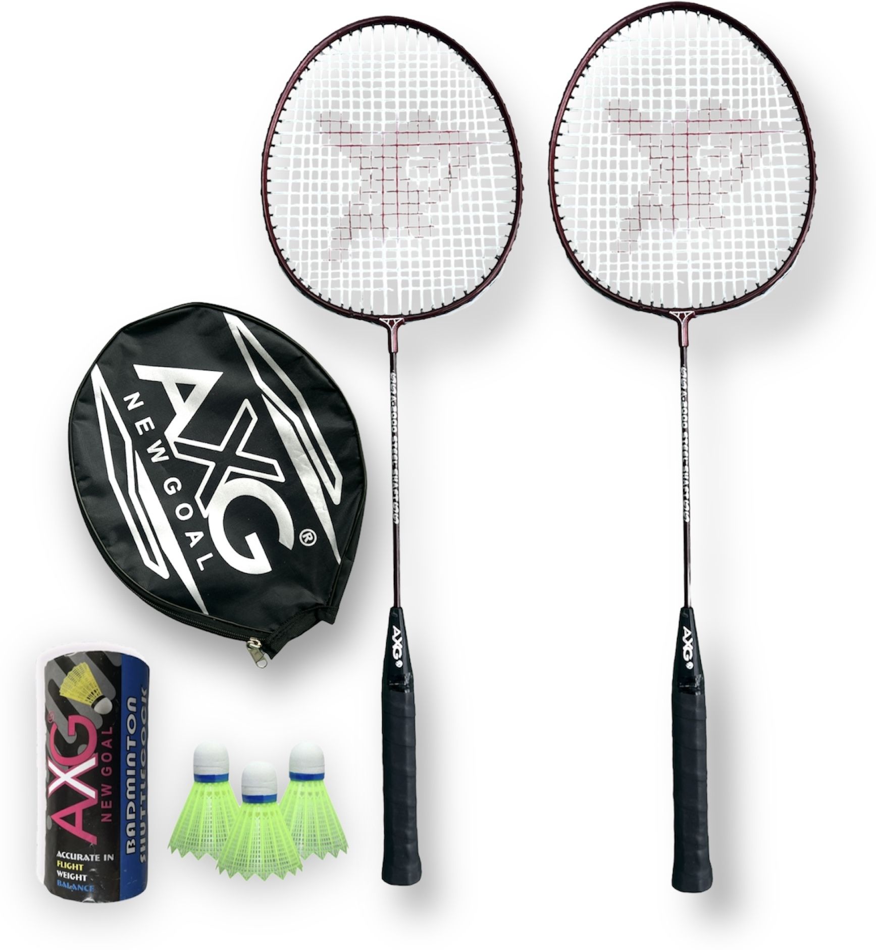 Scratch resistant A-2000 Badminton Racquets set Of 2 with 3 Plastic Shuttles Badminton Kit-image-19