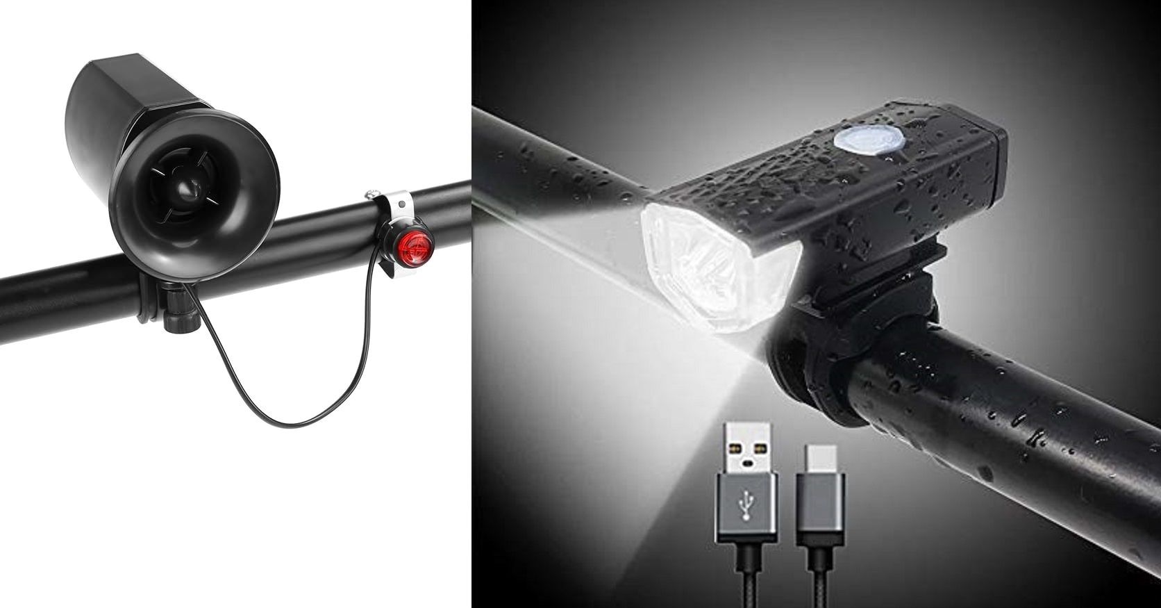 gymisa USB Rechargeable Waterproof Cycle Light 300 Lumens 3 Lighting Modes With Horn9V Cycling Kit-picture-42