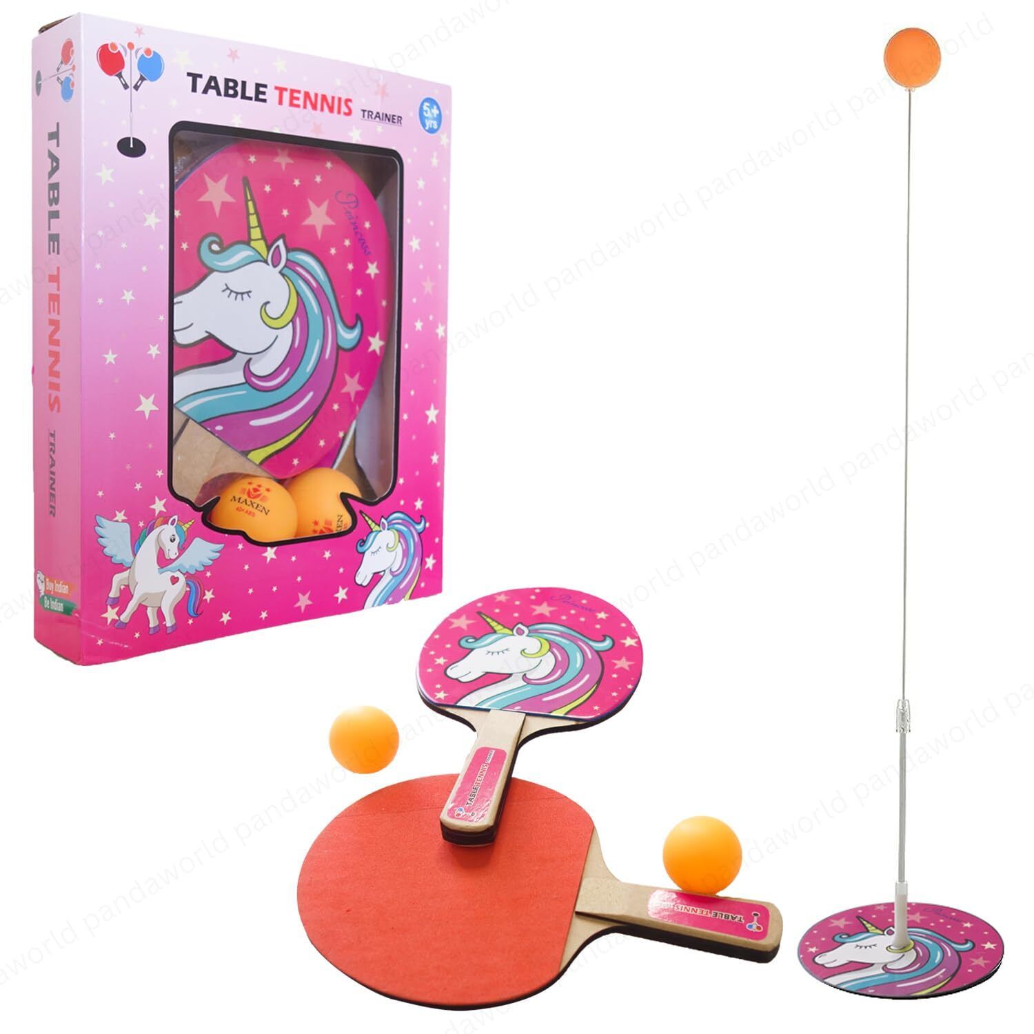 Indoor Outdoor Ping Pong Table Tennis Trainer with 2 Rackets & 2 Balls Table Tennis Kit-image-32