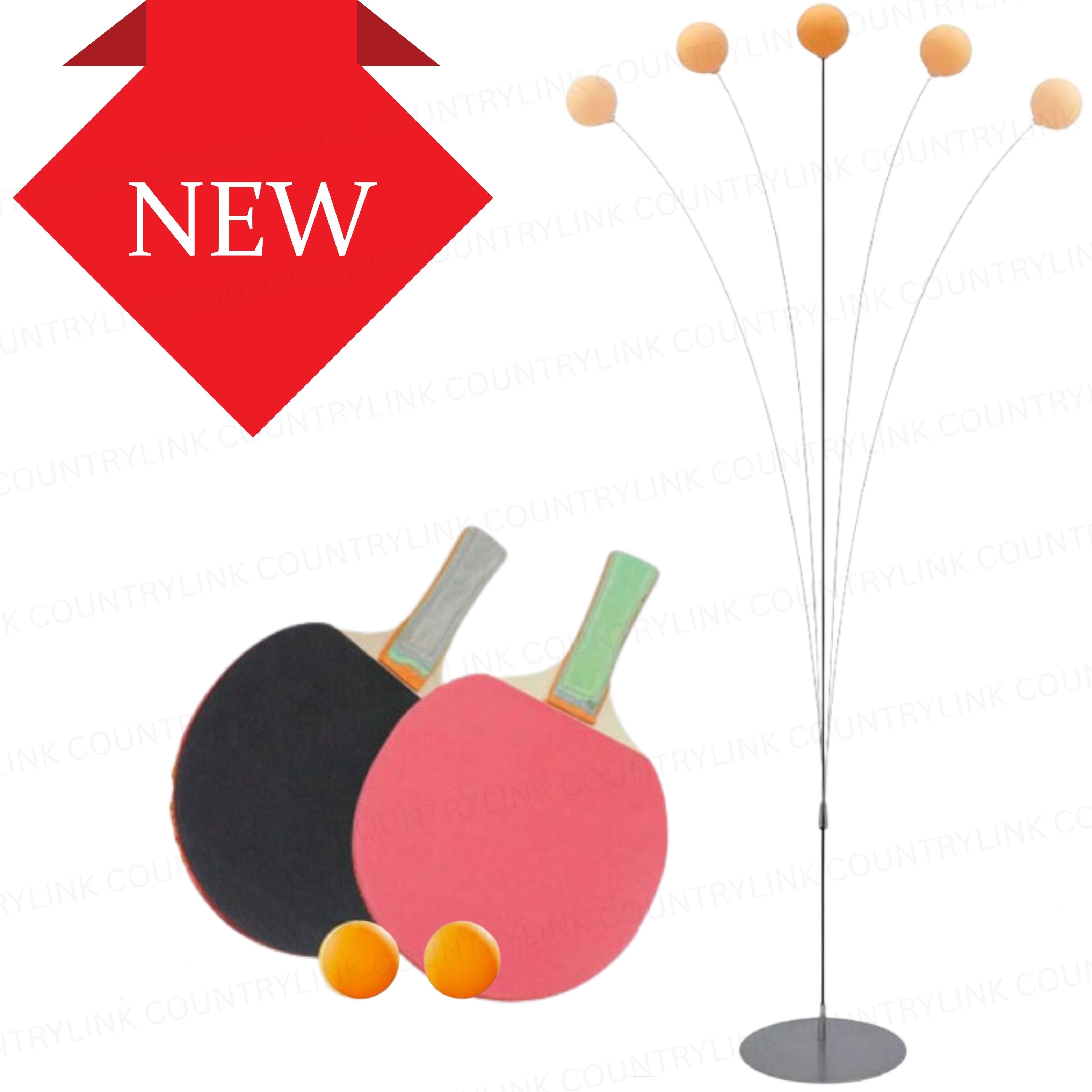 countrylink Table Tennis Trainer Set with Self Practice Elastic Rod and Rebound Ball Kit Table Tennis Kit-picture-30