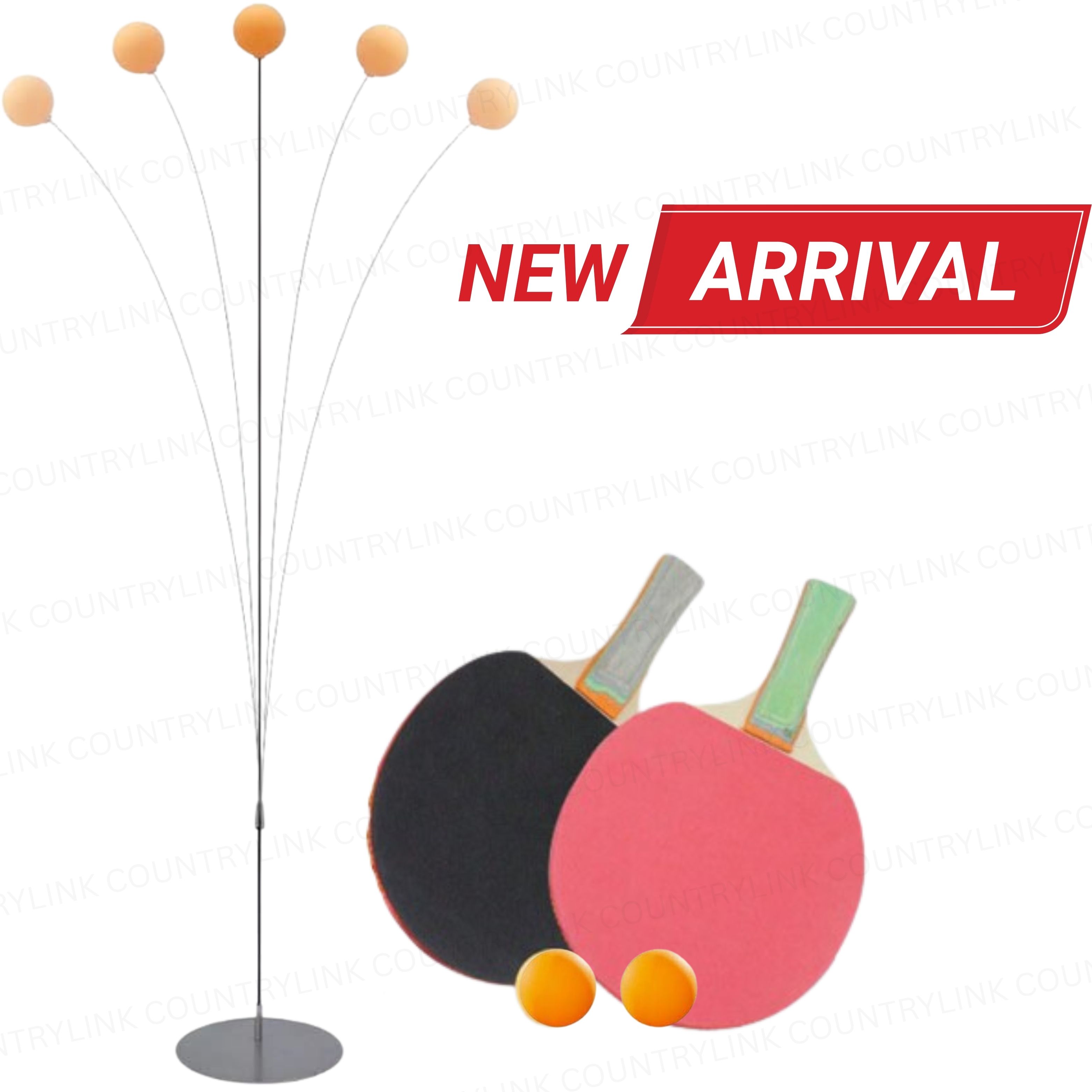 countrylink Pro Spin Table Tennis Trainer Set with Elastic Shaft & Practice Balls Kit Table Tennis Kit-picture-25