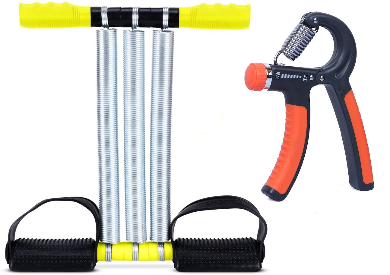 vatsmart Combo of Triple Spring Tummy Trimmer and Adjustable Hand Grip Fitness Accessory Kit Kit-picture-12