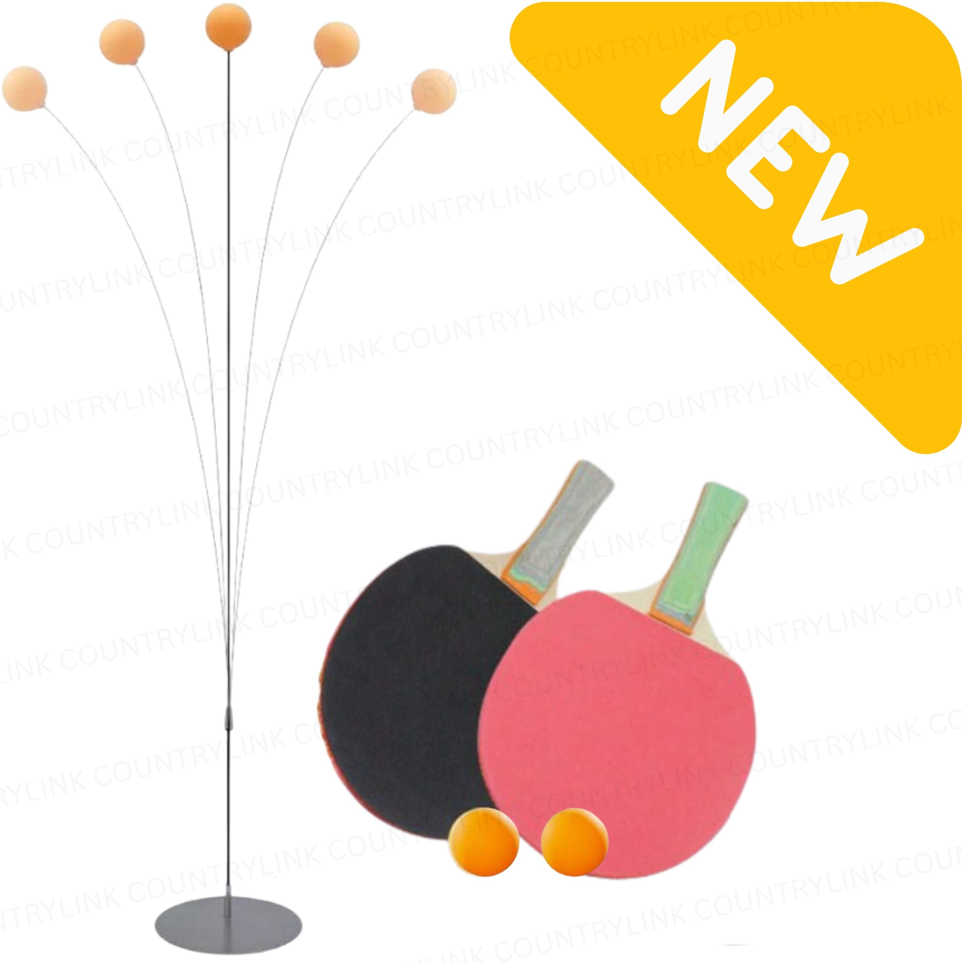 countrylink Professional Table Tennis Practice Set with Elastic Rod Stand and Bounce Balls Table Tennis Kit-picture-2