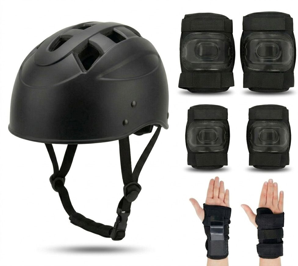 shopeleven Kids Safety Combo Set (4–10 Years) – Helmet + Knee, Elbow & Wrist Protection Cycling Kit-picture-19