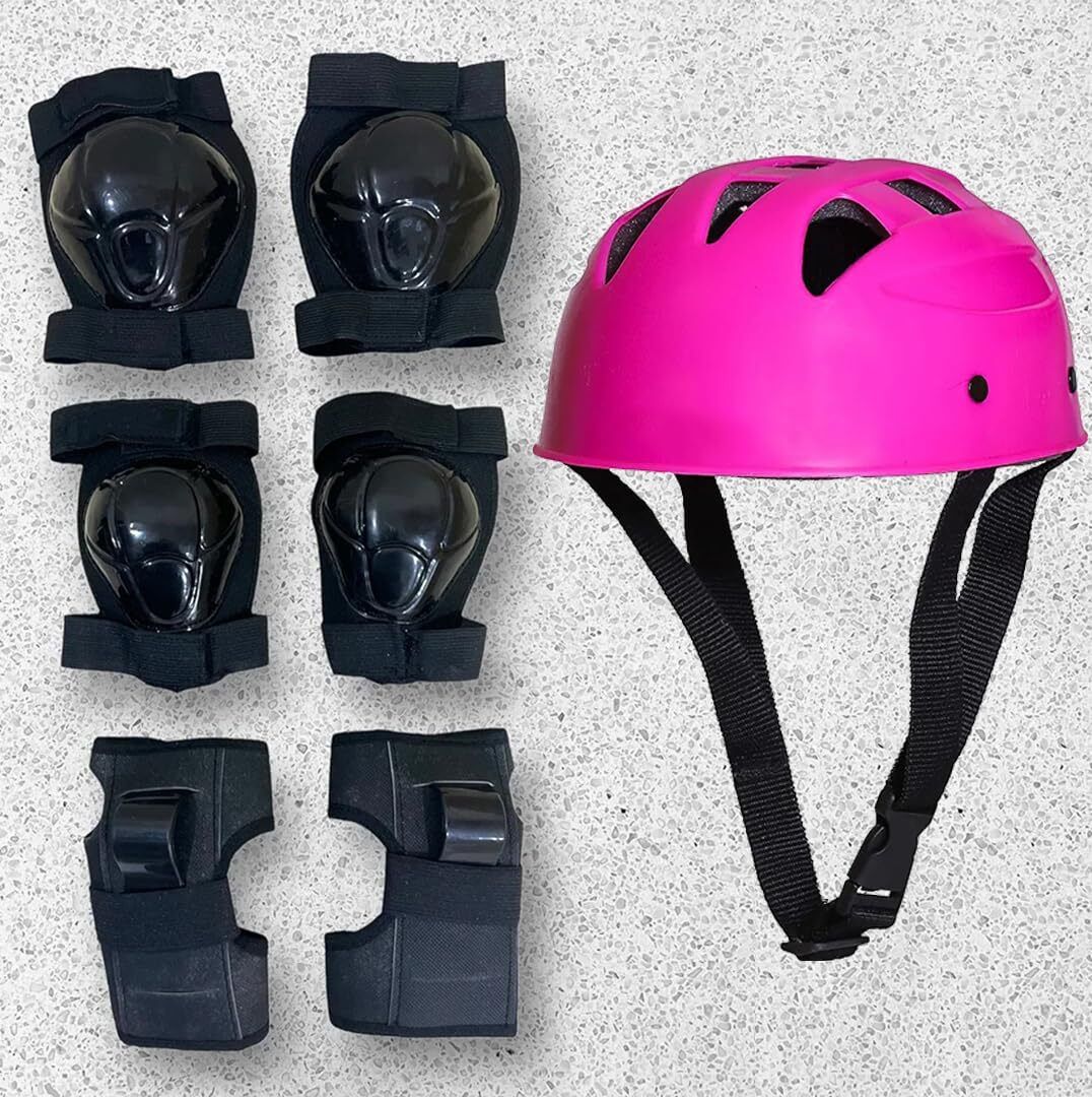 Multi sports Guard Kit Cycling Protection Set 7 in 1 Medium SIZE 11-15YEAR Kit Skating Helmet-image-31