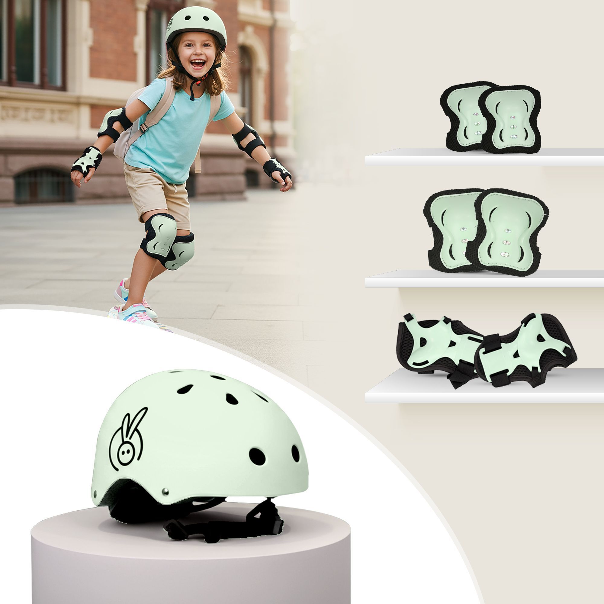r for rabbit Safe Play Set – Helmet, Knee, Elbow & Wrist Guards for Kids (5–13 Years) Cycling Kit-picture-26
