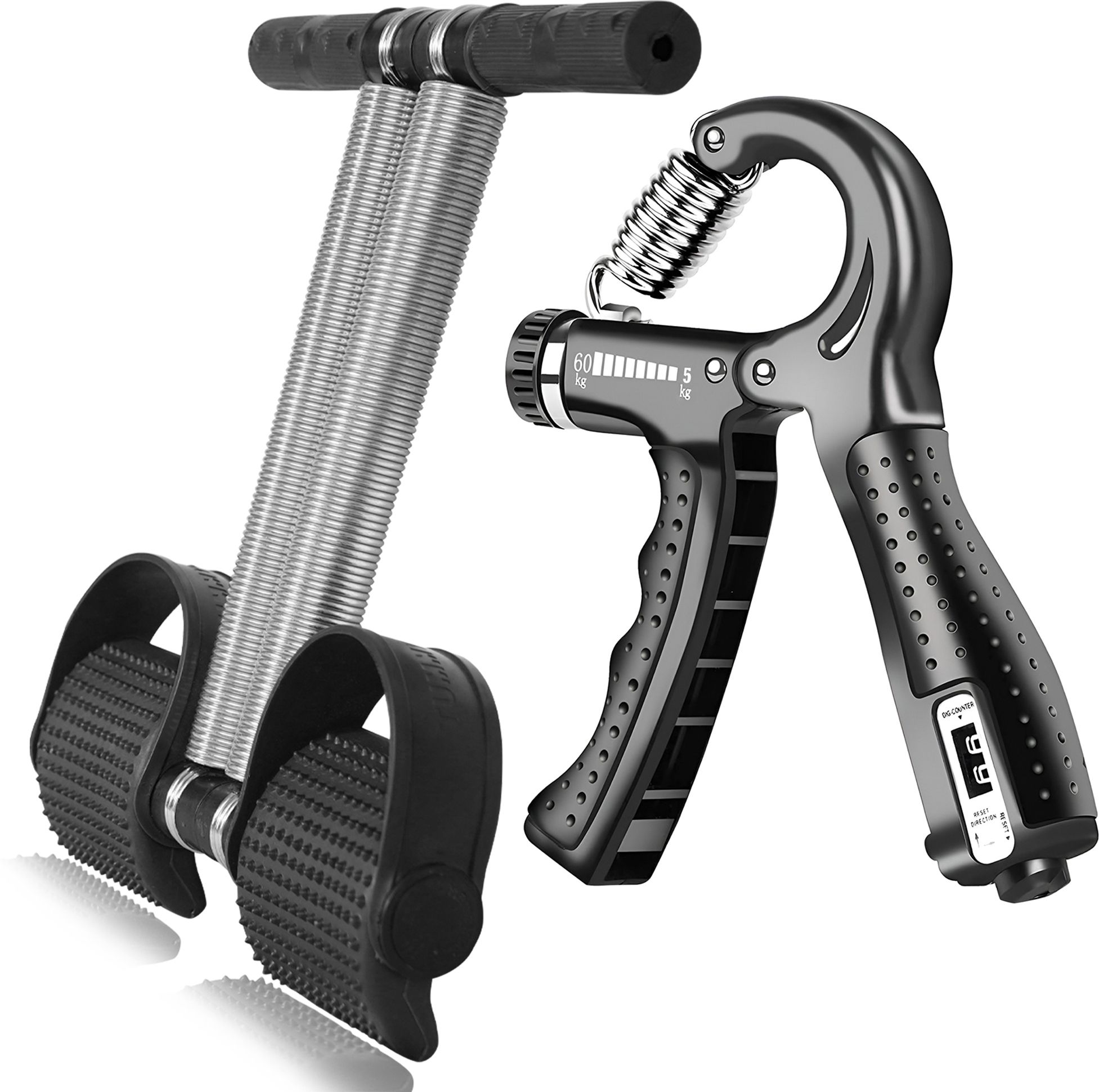 Fitness Combo Kit of Dual Spring Tummy Trimmer & Digital Counter Hand Gripper Fitness Accessory Kit Kit-image-49