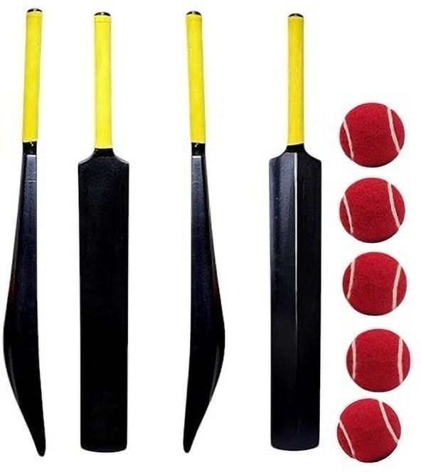 trock PVC PLASTIC BAT WITH 5 TENNIS BALL Badminton Kit-picture-18