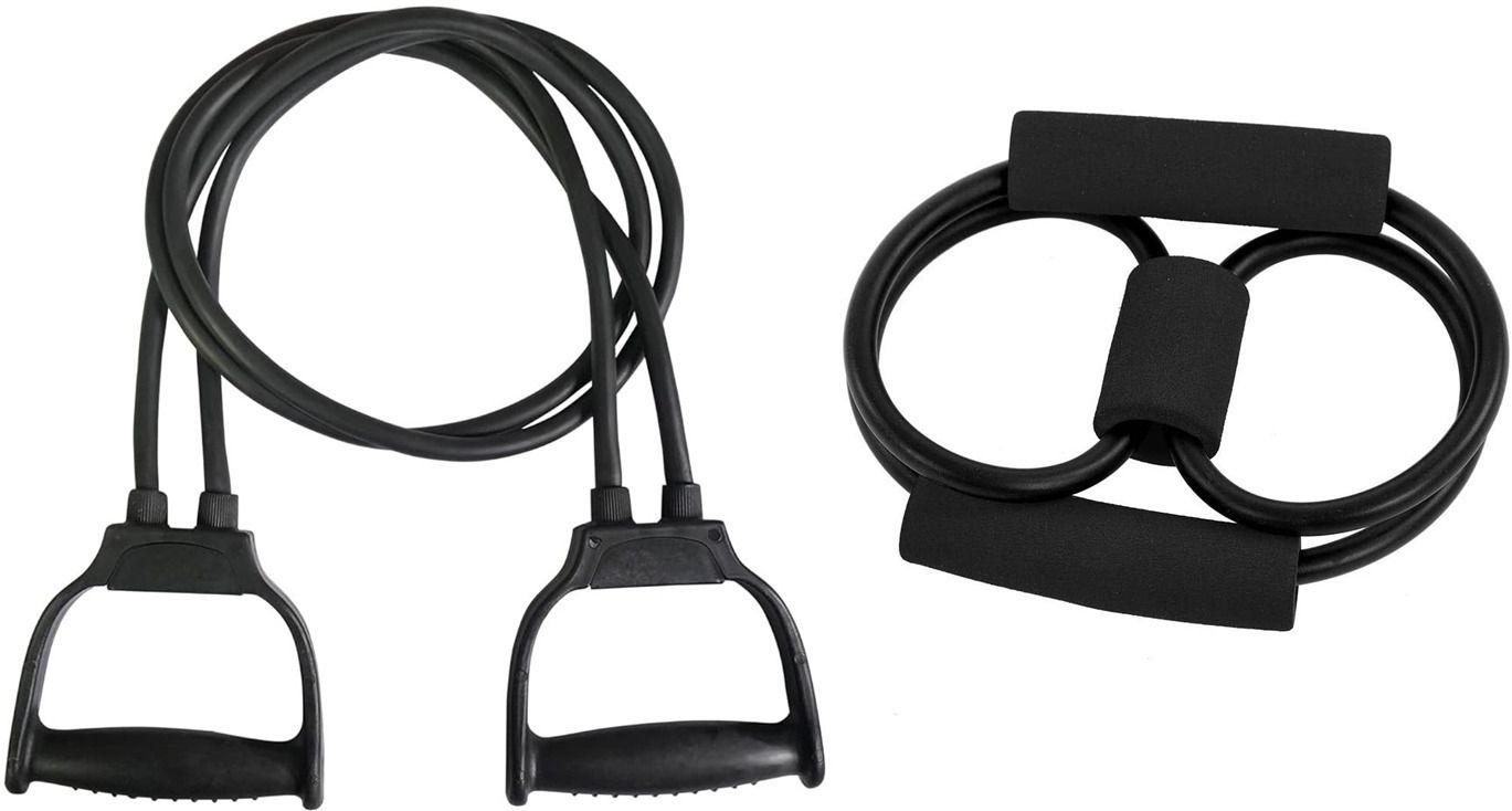 Fitness Combo of Double Toning Tube with Resistance Tube for Body Workout Fitness Accessory Kit Kit-image-34