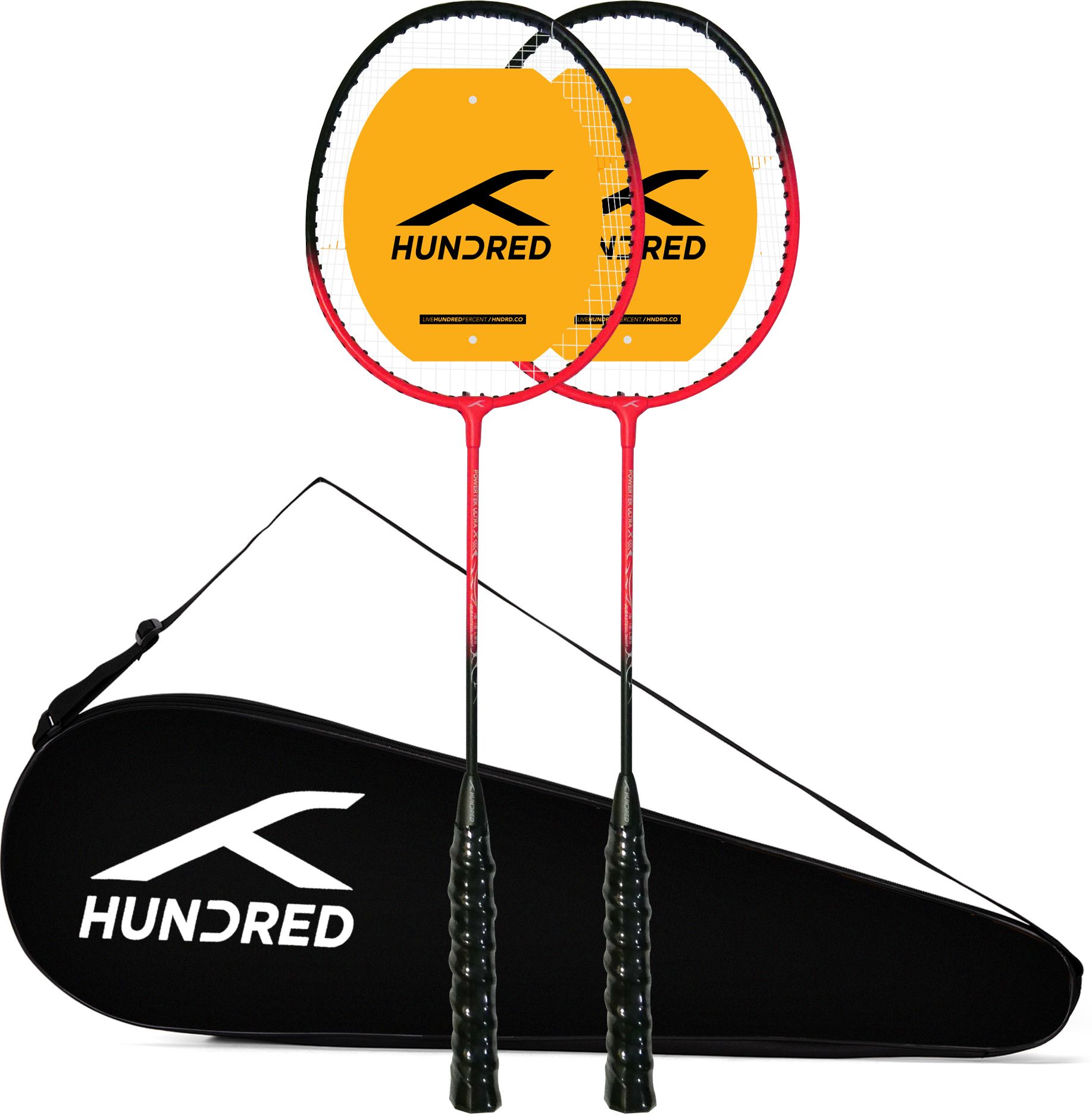 Powertek Ultra X Combo (2 Strung Rackets with 1 Full Cover) Badminton Kit