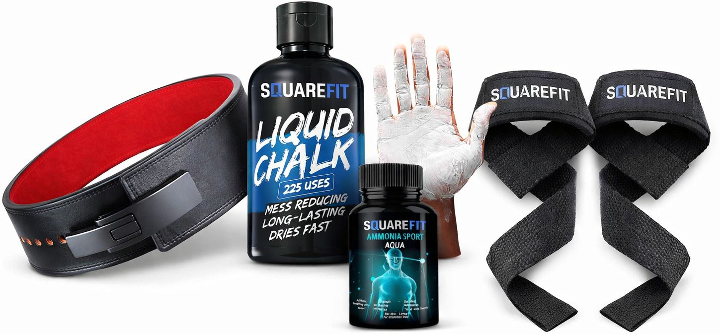 Adjustable Lever Belt Combo with Chalk, Straps & Ammonia Salt Fitness Accessory Kit Kit-image-10