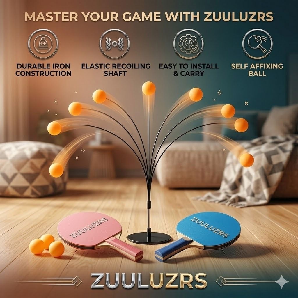 zuuluzrs Best Indoor - Outdoor Trainer Set Table Tennis Kit Set Table Tennis Kit-picture-1