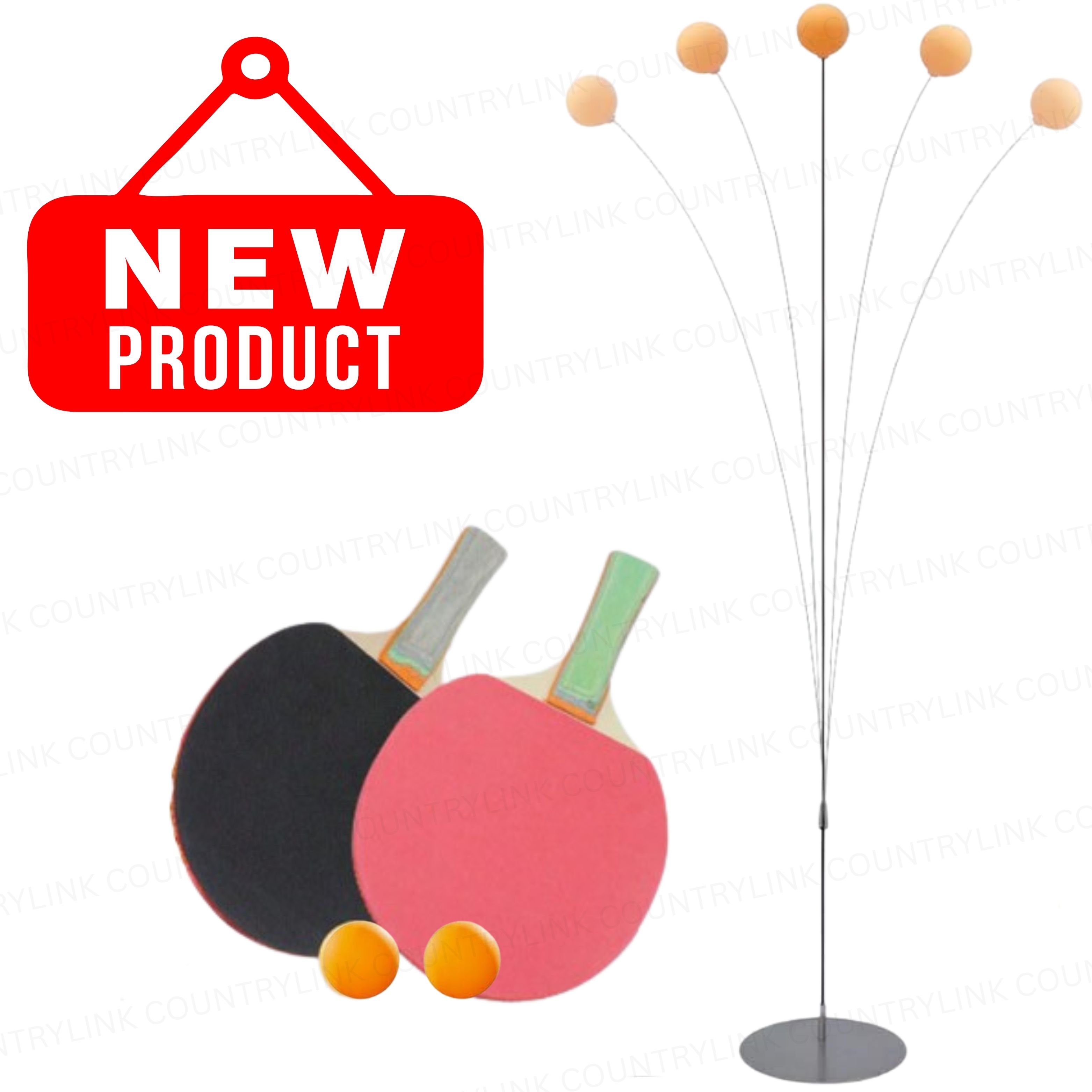 countrylink Smart Ping Pong Trainer Kit with Elastic Shaft and Training Ball System Table Tennis Kit-picture-31