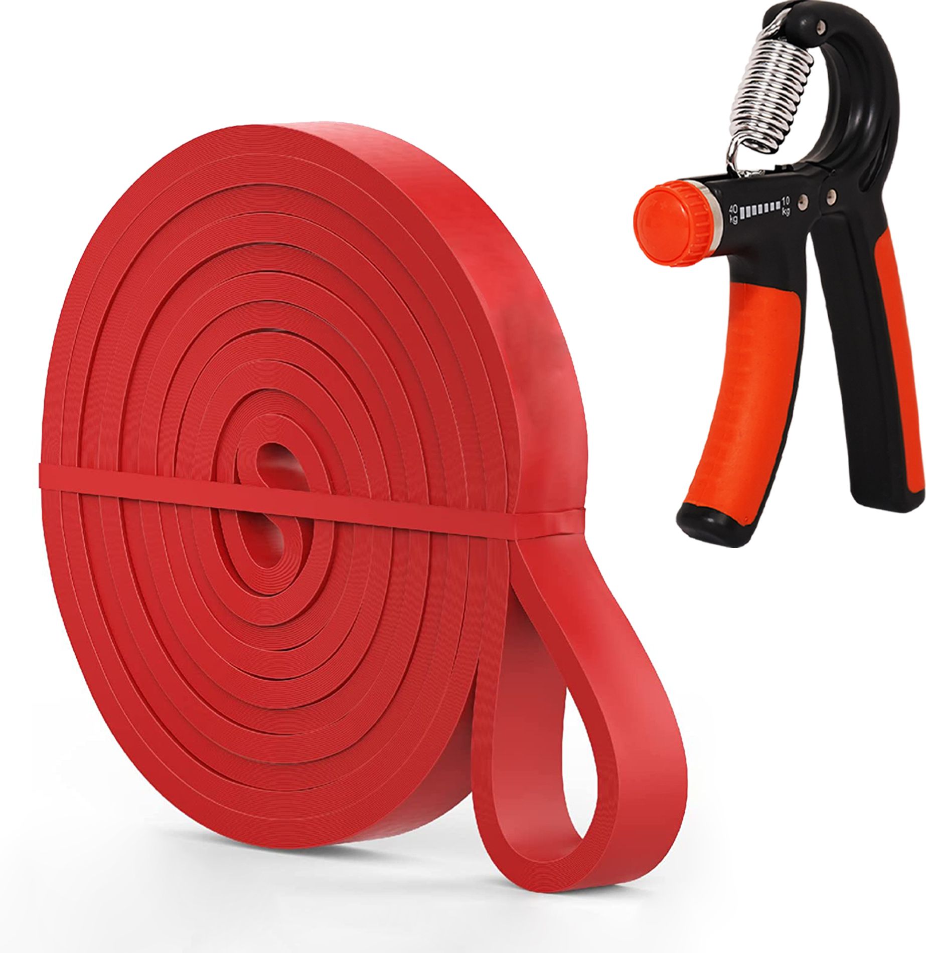 manogyam Fitness Combo of Power Band & Hand Gripper for Full Body & Hand Workout Fitness Accessory Kit Kit-picture-32