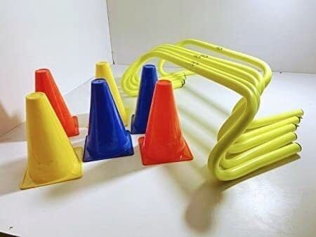sku PVC Tube Built Agility 6 inch 6cs hurdel ,6inch 6pcs marker cone Plastic Speed Hurdles-picture-42