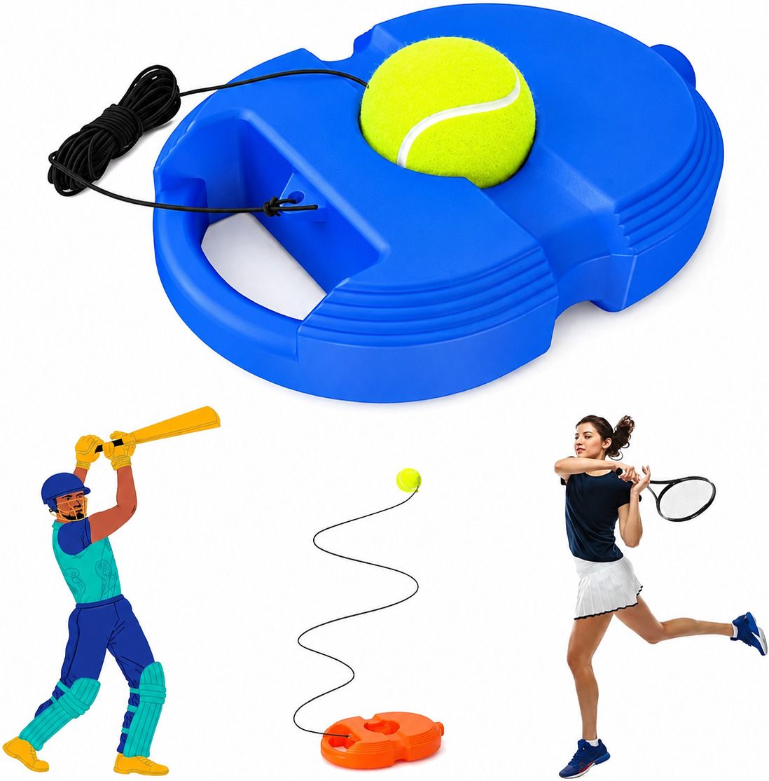 v m Tennis Solo Trainer Rebound Ball Set Tennis Kit-picture-1