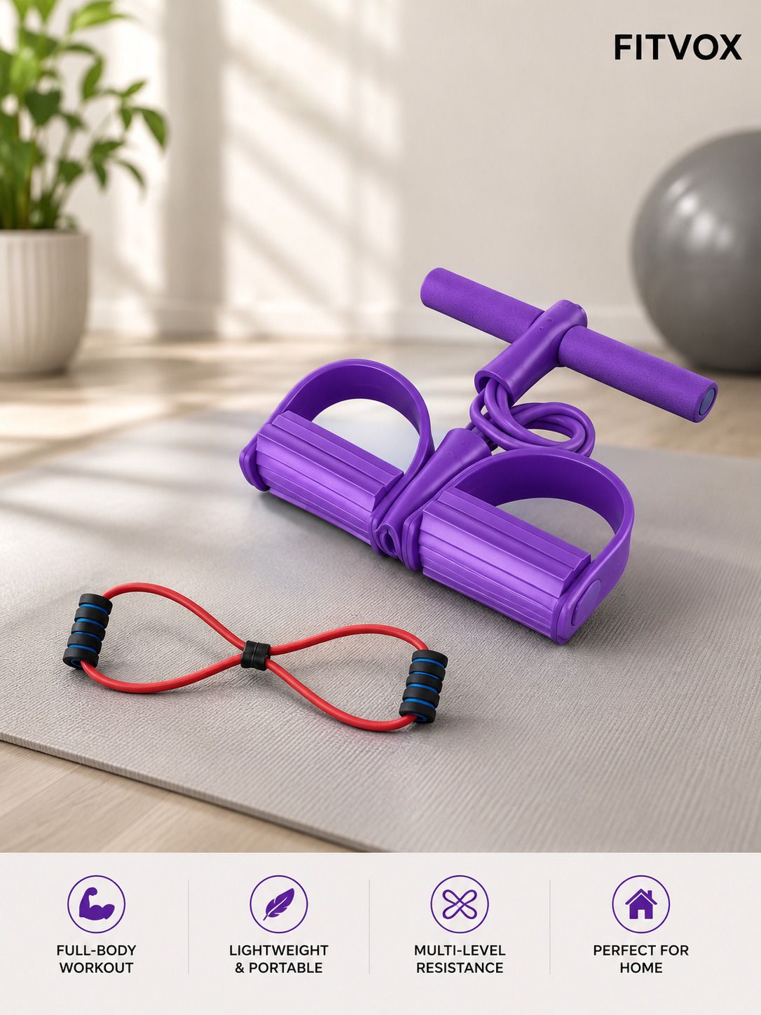 Upper Body Strength Combo | Pull Reducer + Resistance Chest Band Fitness Accessory Kit Kit-image-36