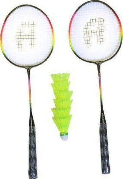 ravisport badmintion racket set of 2 with 6 nylon cock Branded Badminton Kit-picture-38
