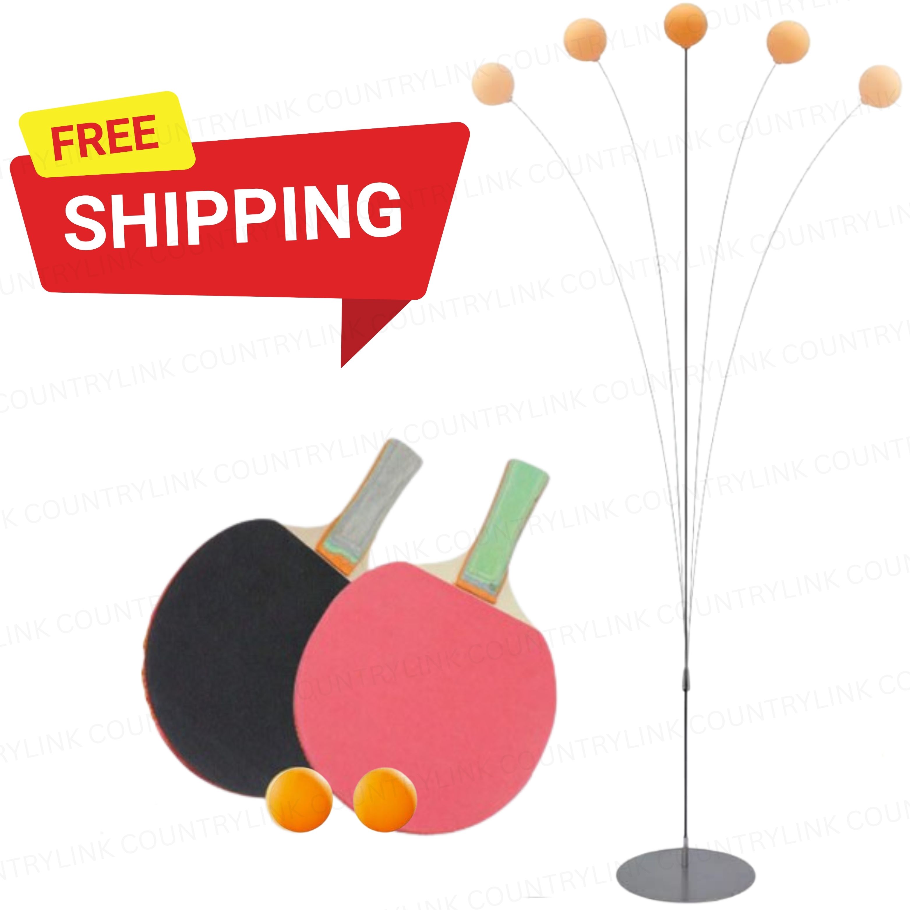 countrylink Table Tennis Trainer Set with Flexible Rod and Self Practice Bounce Balls Table Tennis Kit-picture-19