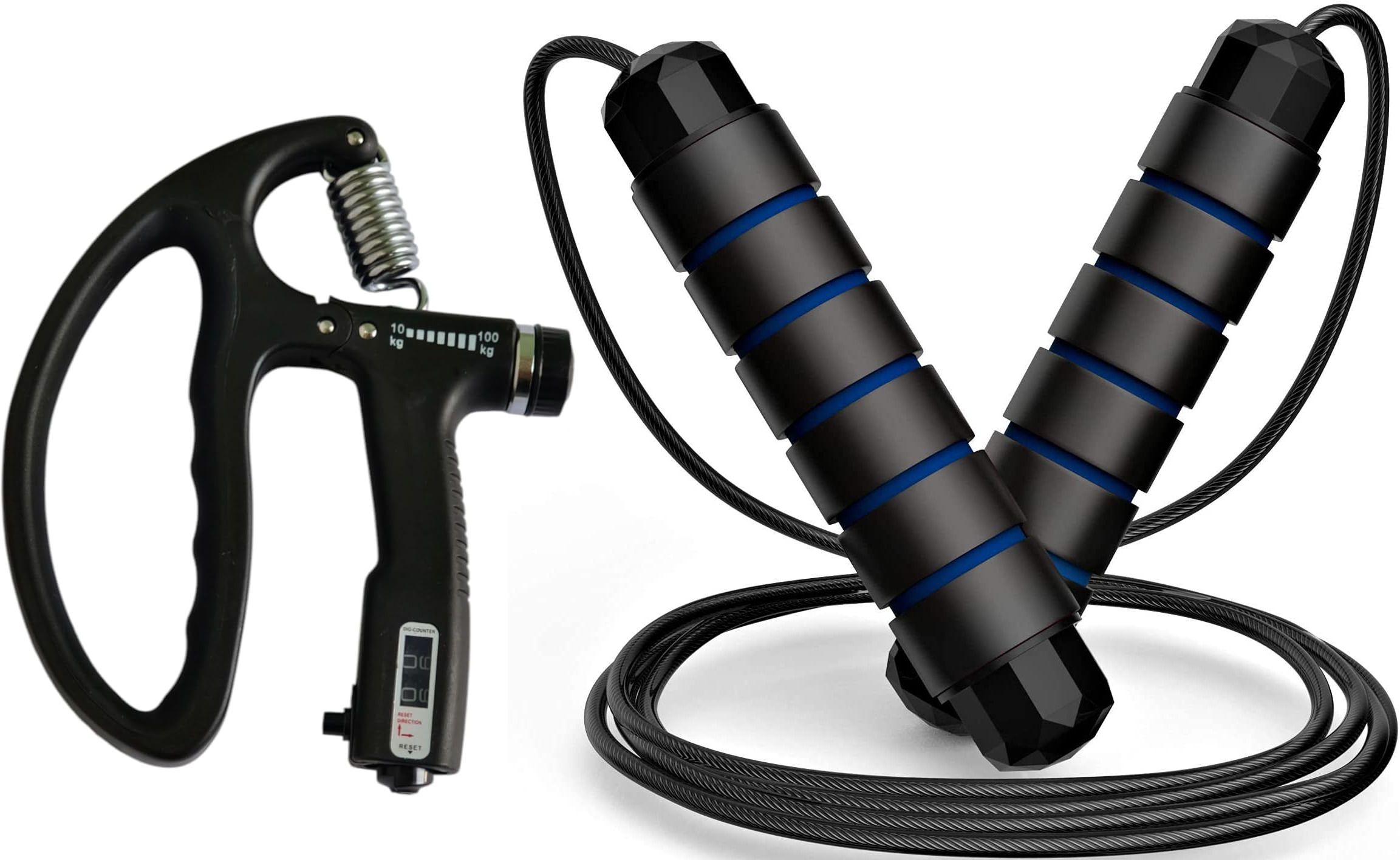 FITRONYX COMBO OF D SHAPE HAND GRIP WITH DIAMOND ROPE SET Yoga Kit-image-48