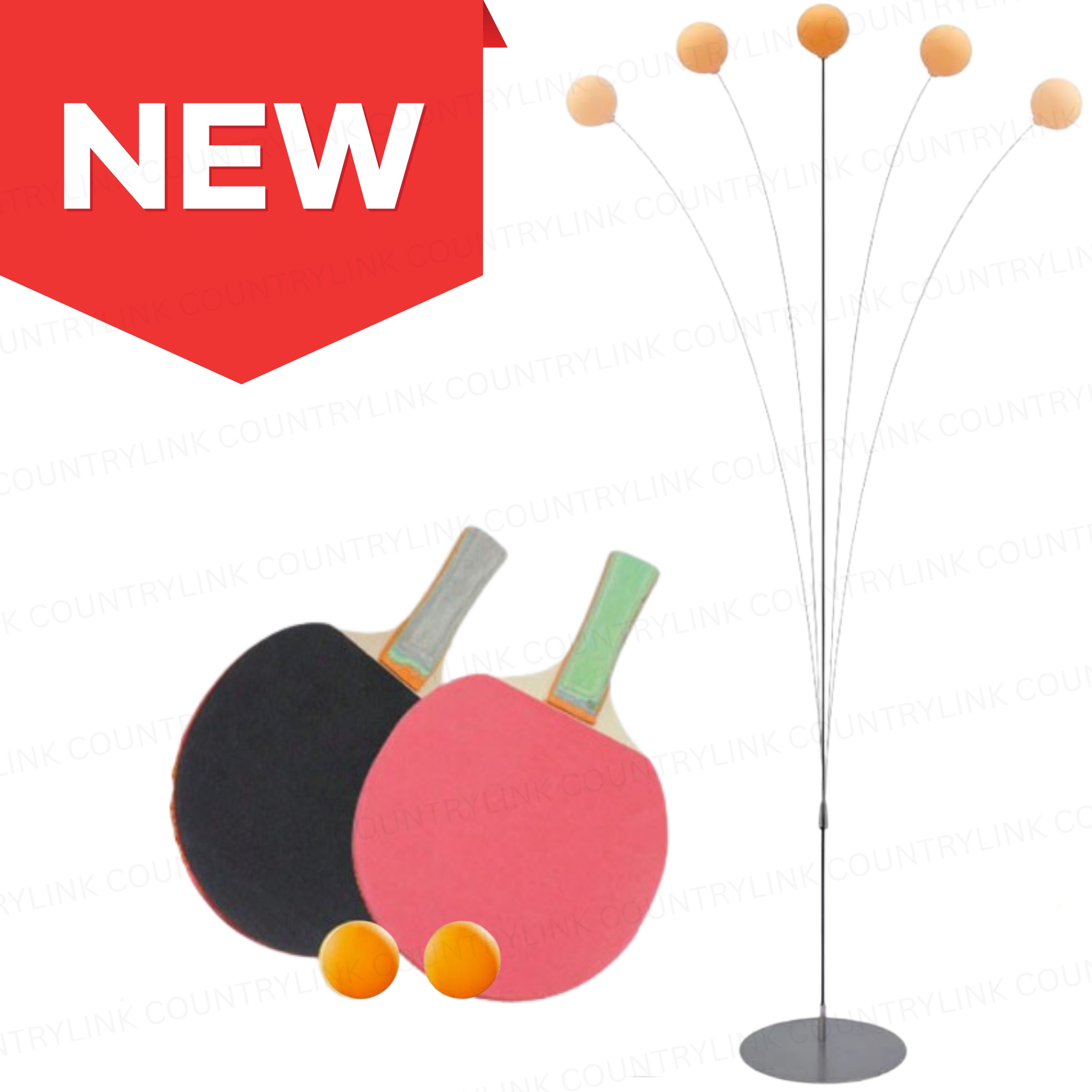 countrylink Table Tennis Training Set with Elastic Stand and Self Return Balls for Practice Table Tennis Kit-picture-18