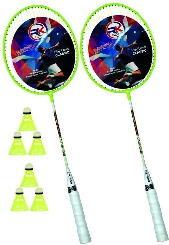 ravisport Badminton racket pack of 2 with 6 piece plasic shuttle Branded n Badminton Kit-picture-37