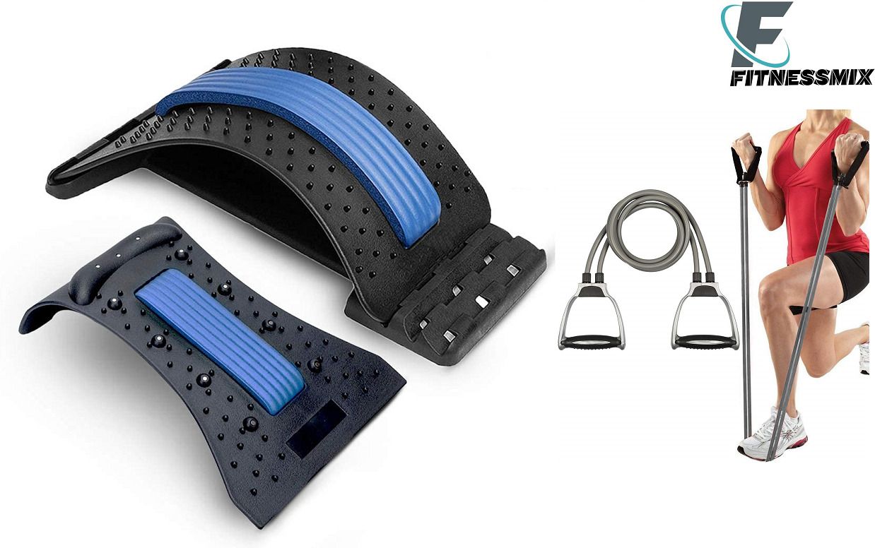 dinetic Workout Combo Of Magic Back Support With Double Toning Tube Fitness Accessory Kit Kit-picture-12